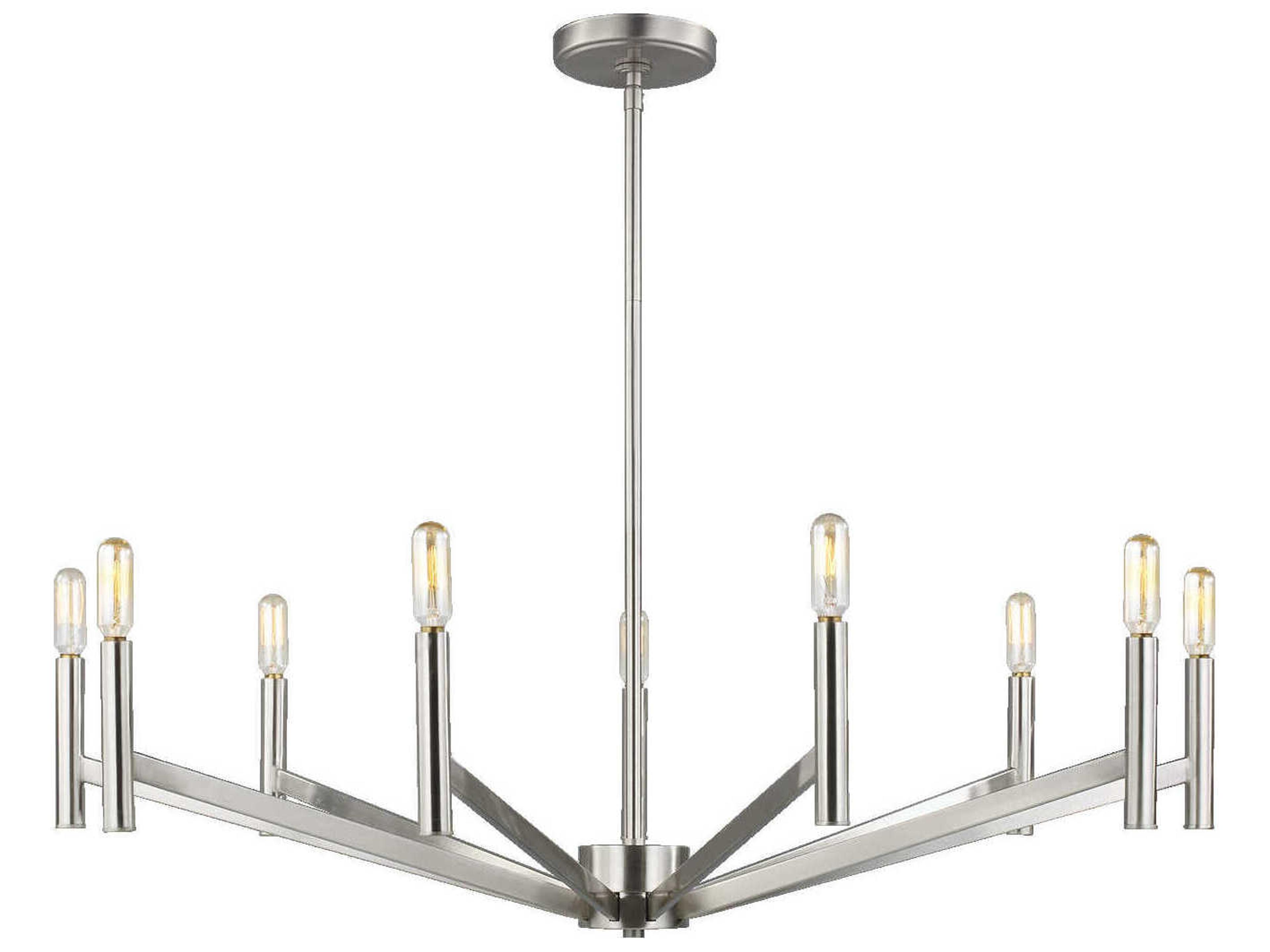 Visual Comfort Studio Vector 9-Light Brushed Nickel Candelabra Chandelier
