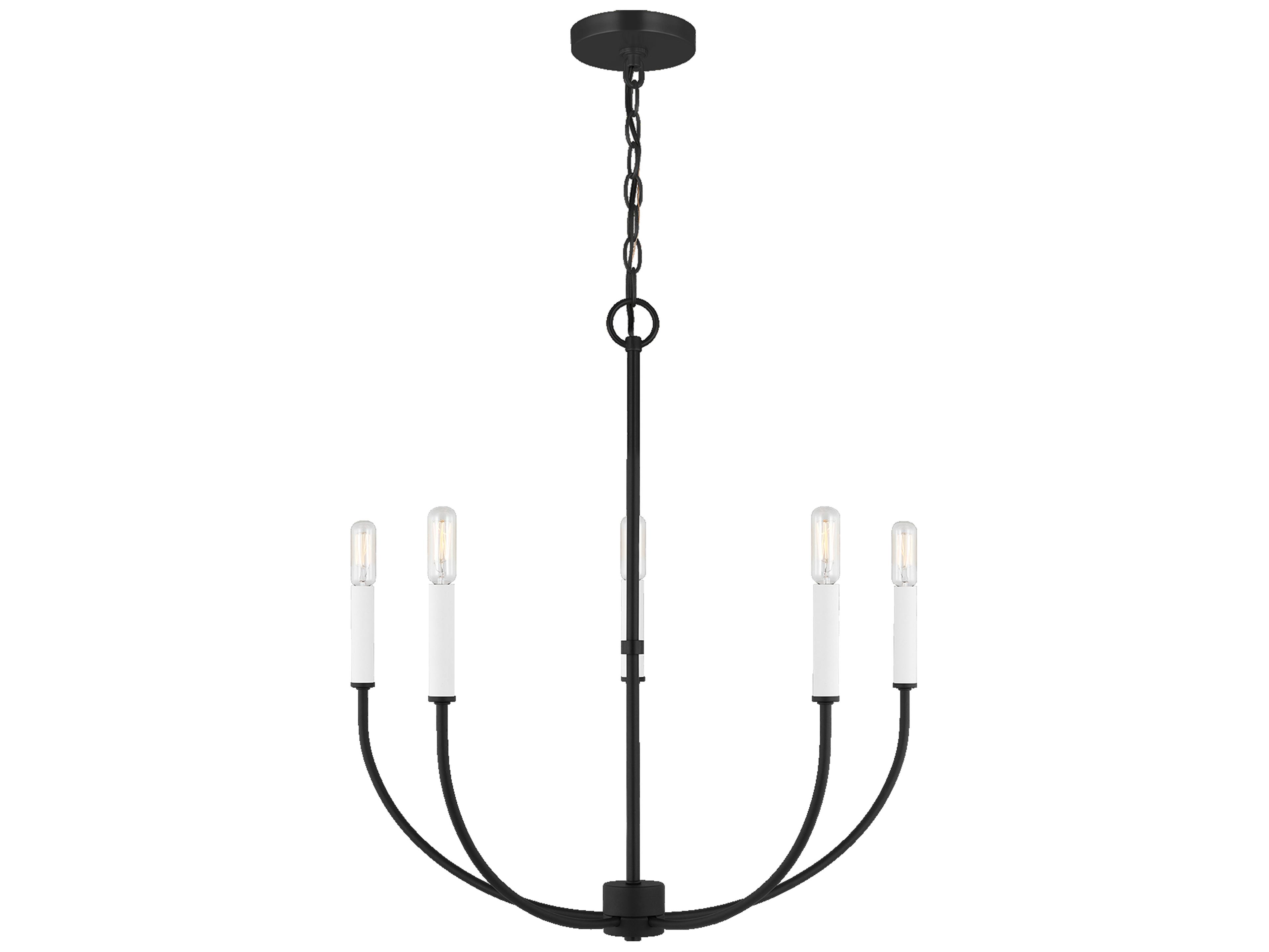 Visual Comfort Studio Greenwich 5-Light Midnight Black Candelabra Chandelier