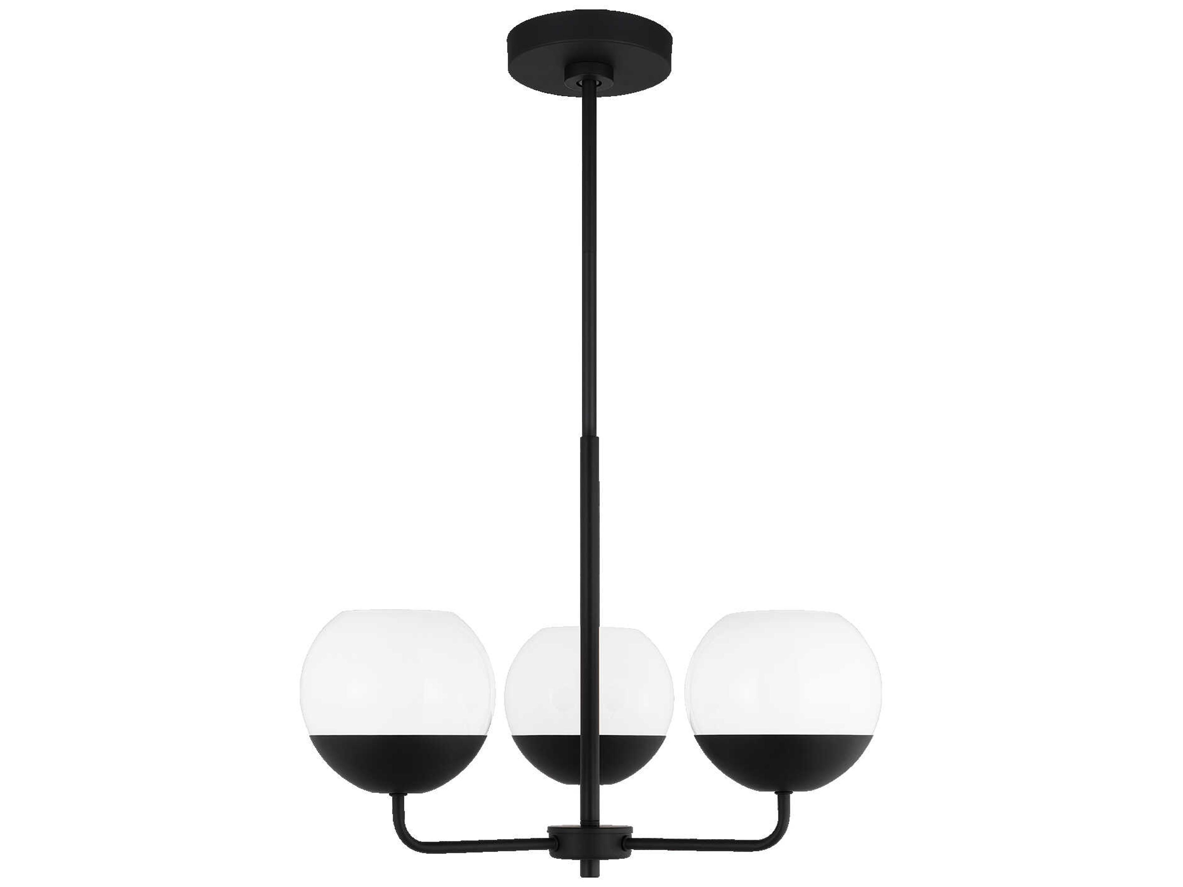 Visual Comfort Studio Alvin 3-Light Midnight Black Globe Chandelier
