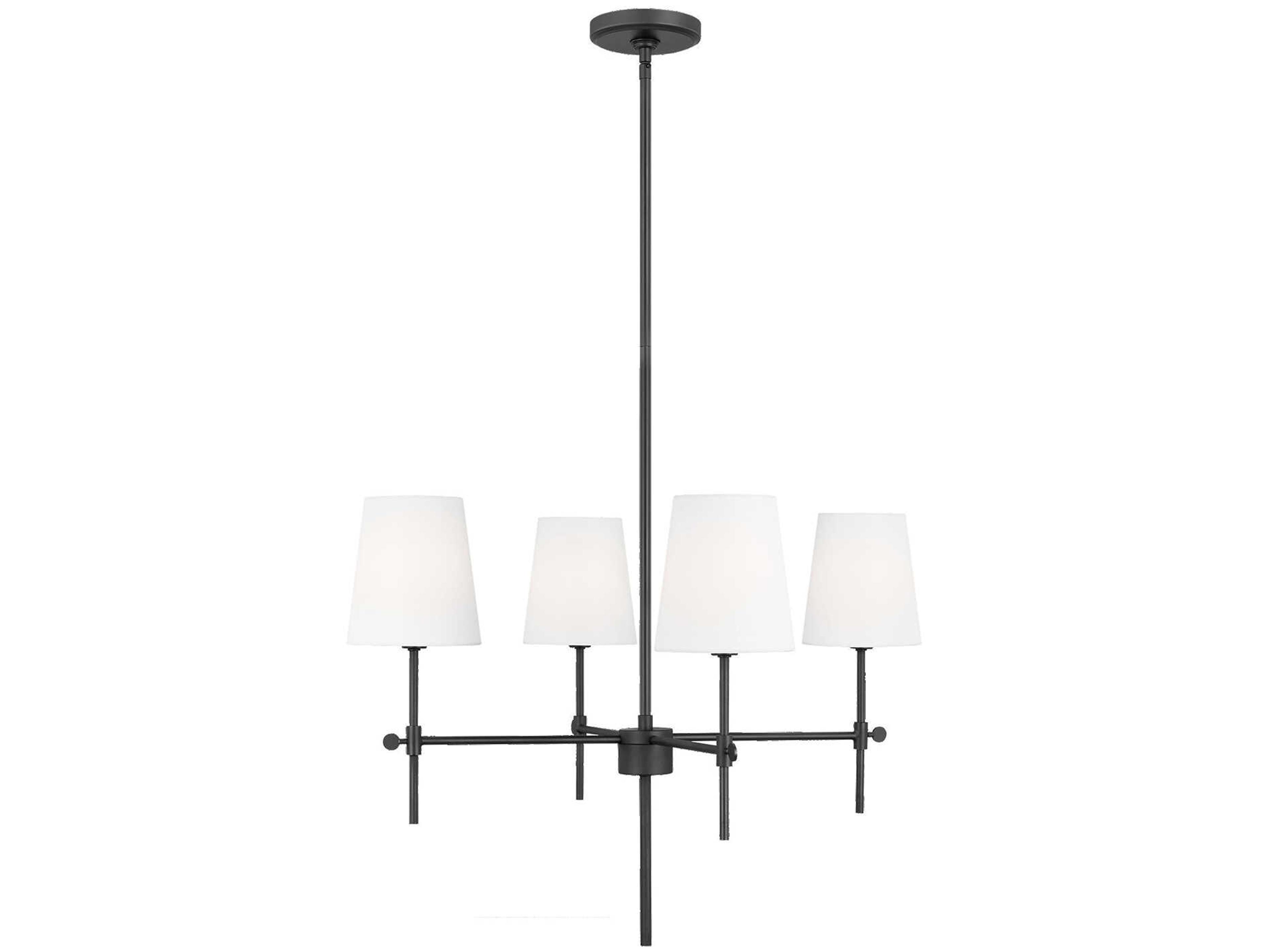Visual Comfort Studio Baker 4-Light Midnight Black Chandelier