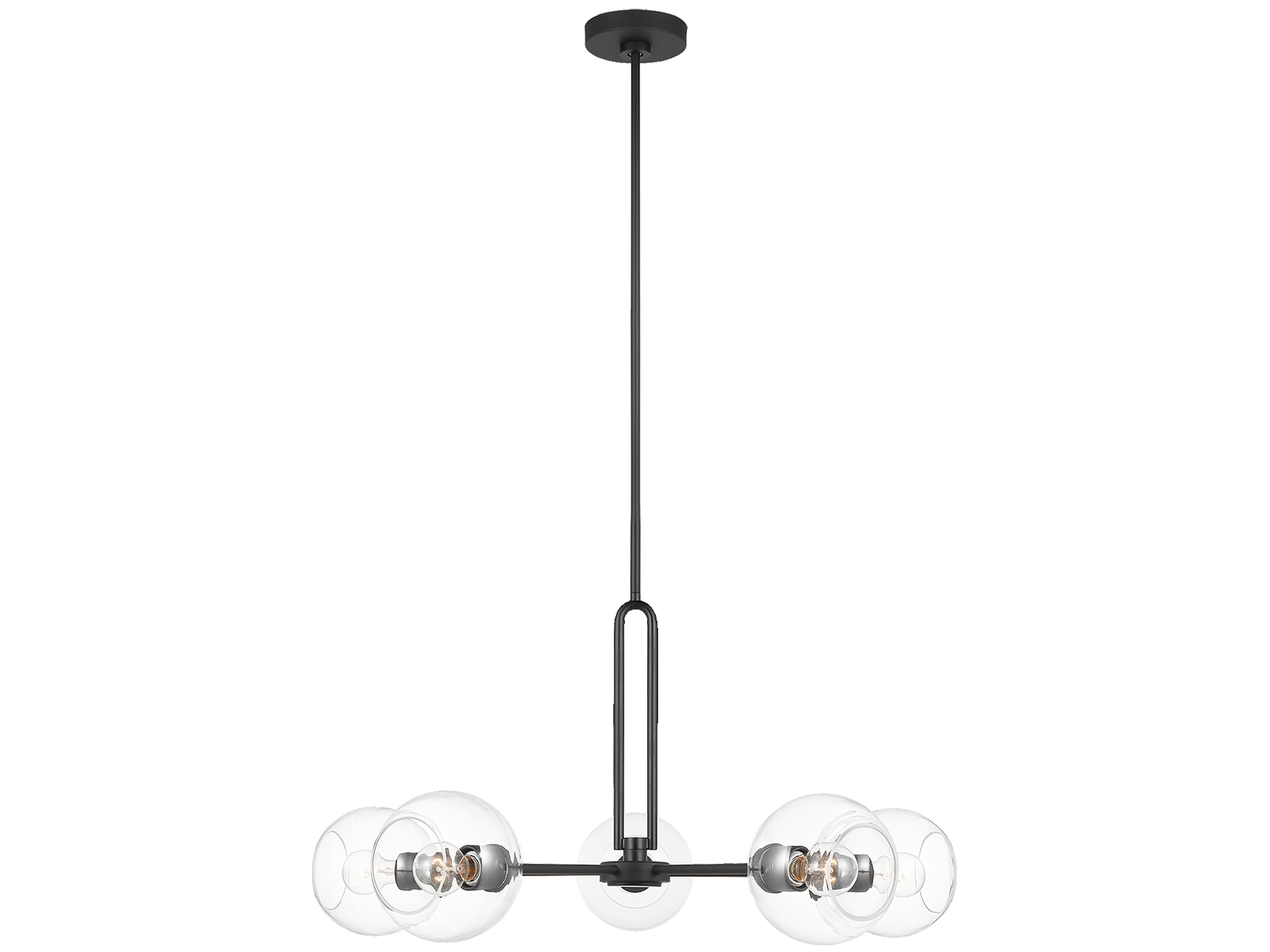 Visual Comfort Studio Codyn 5-Light Midnight Black Globe Chandelier