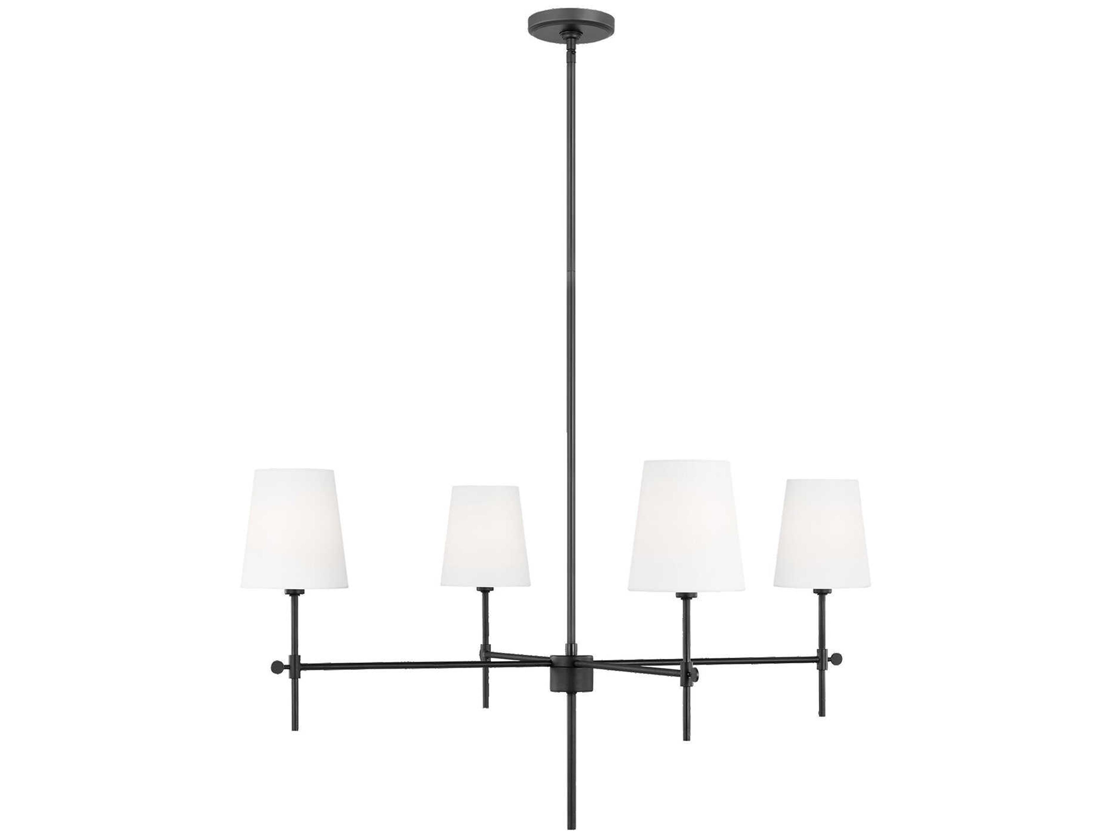 Visual Comfort Studio Baker 4-Light Midnight Black Chandelier