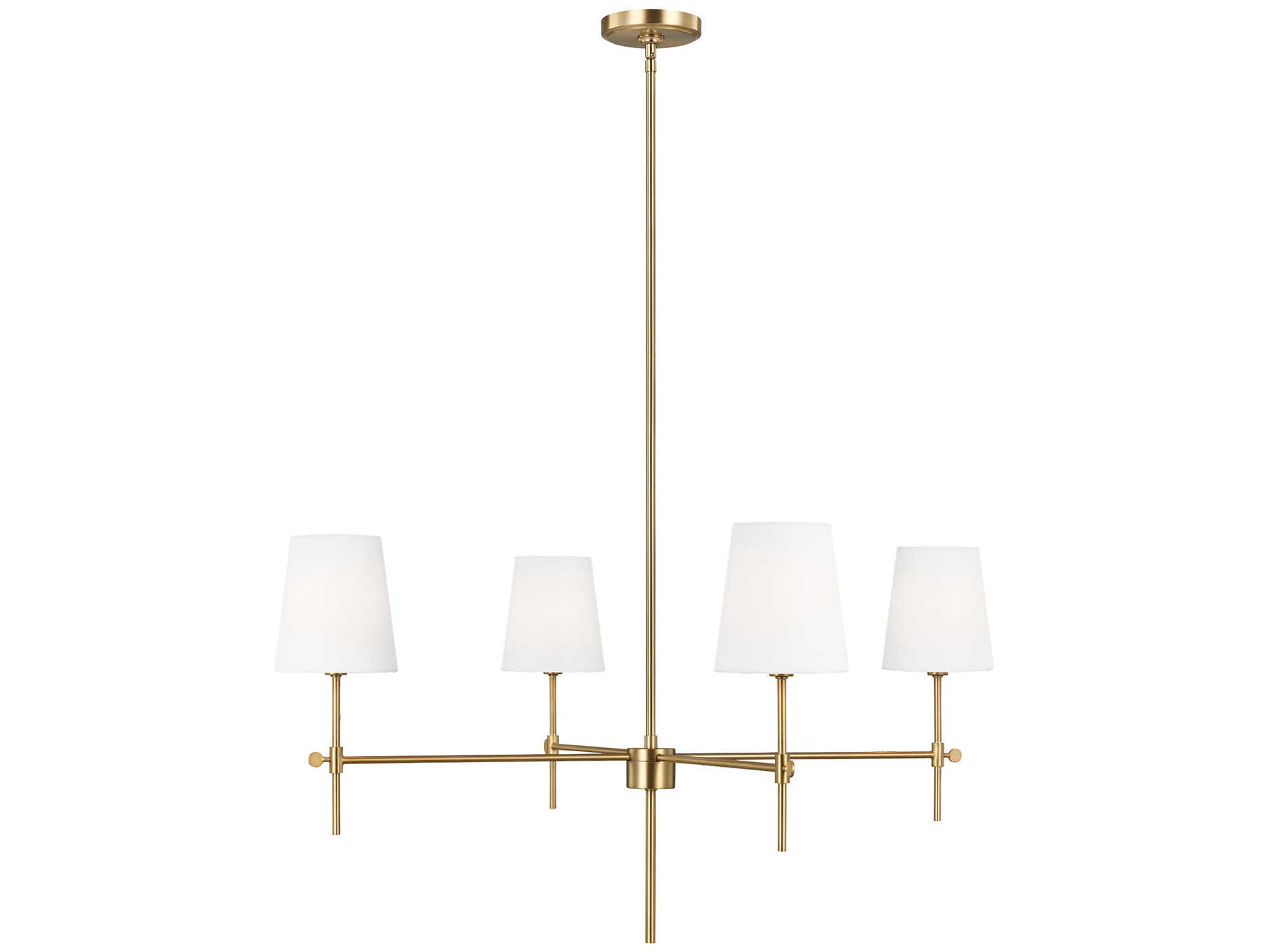 Visual Comfort Studio Baker 4-Light Satin Brass Chandelier