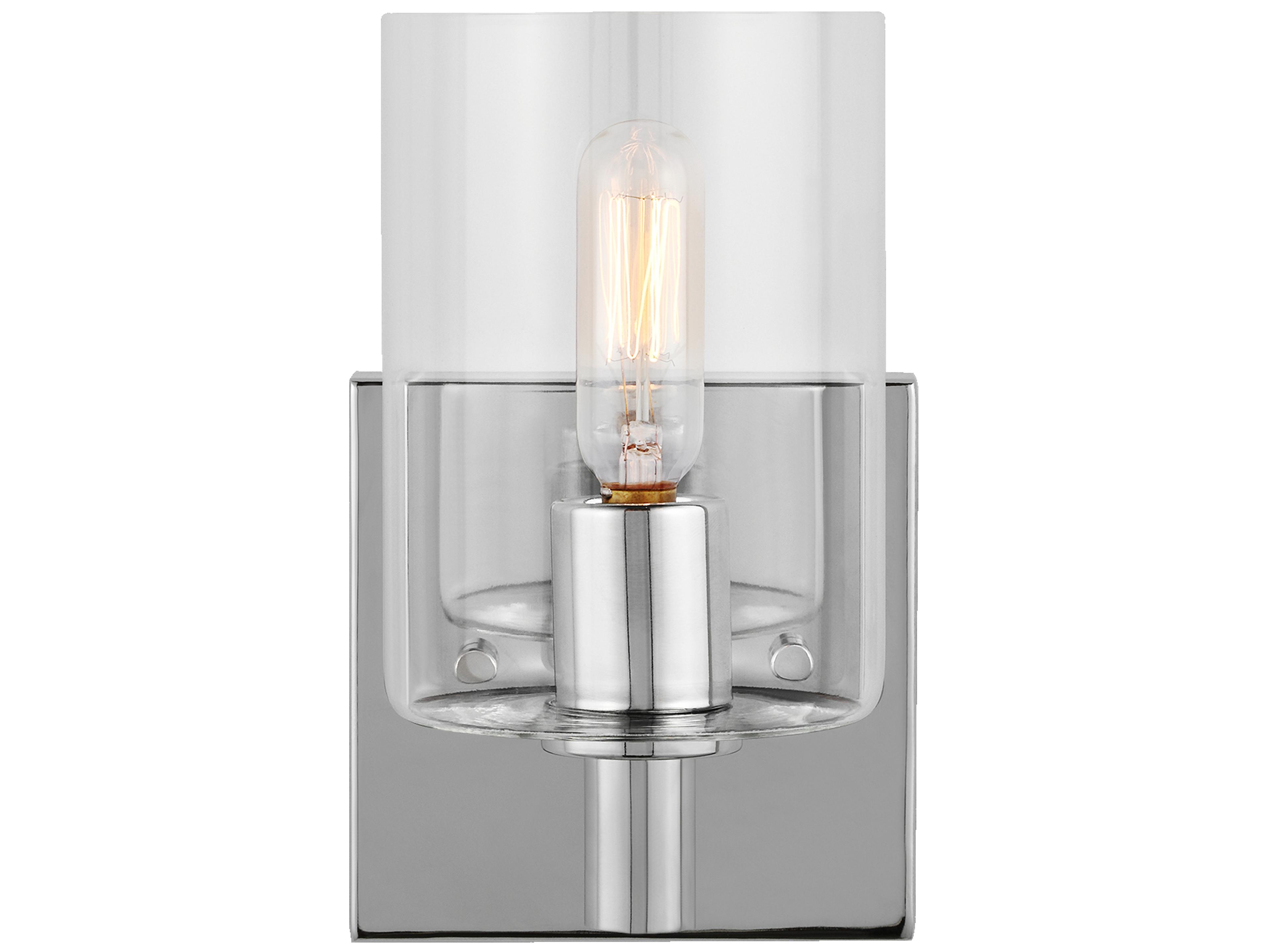 Visual Comfort Studio Fullton 1-Light Chrome Wall Sconce