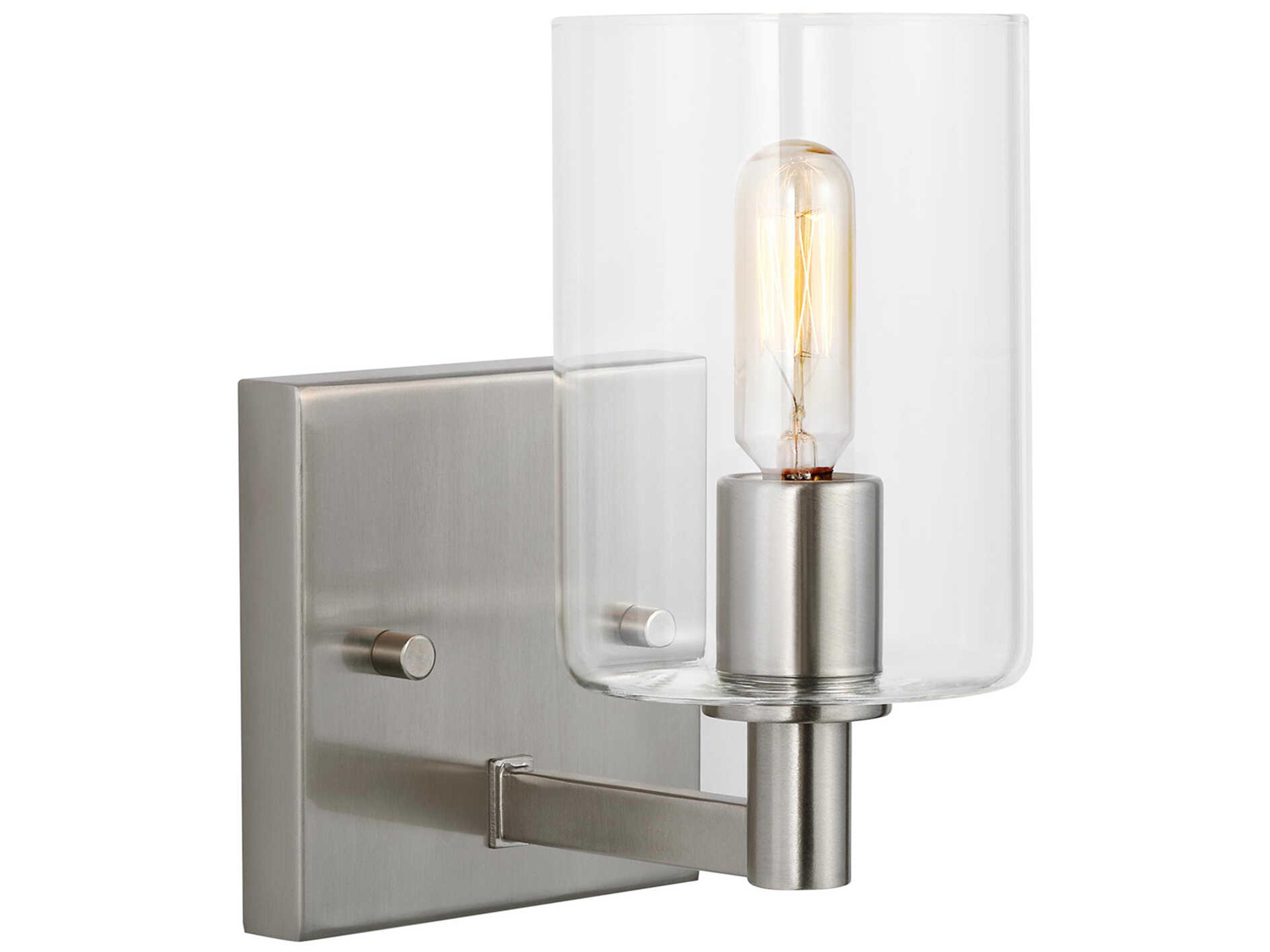 Visual Comfort Studio Fullton 1-Light Brushed Nickel Wall Sconce