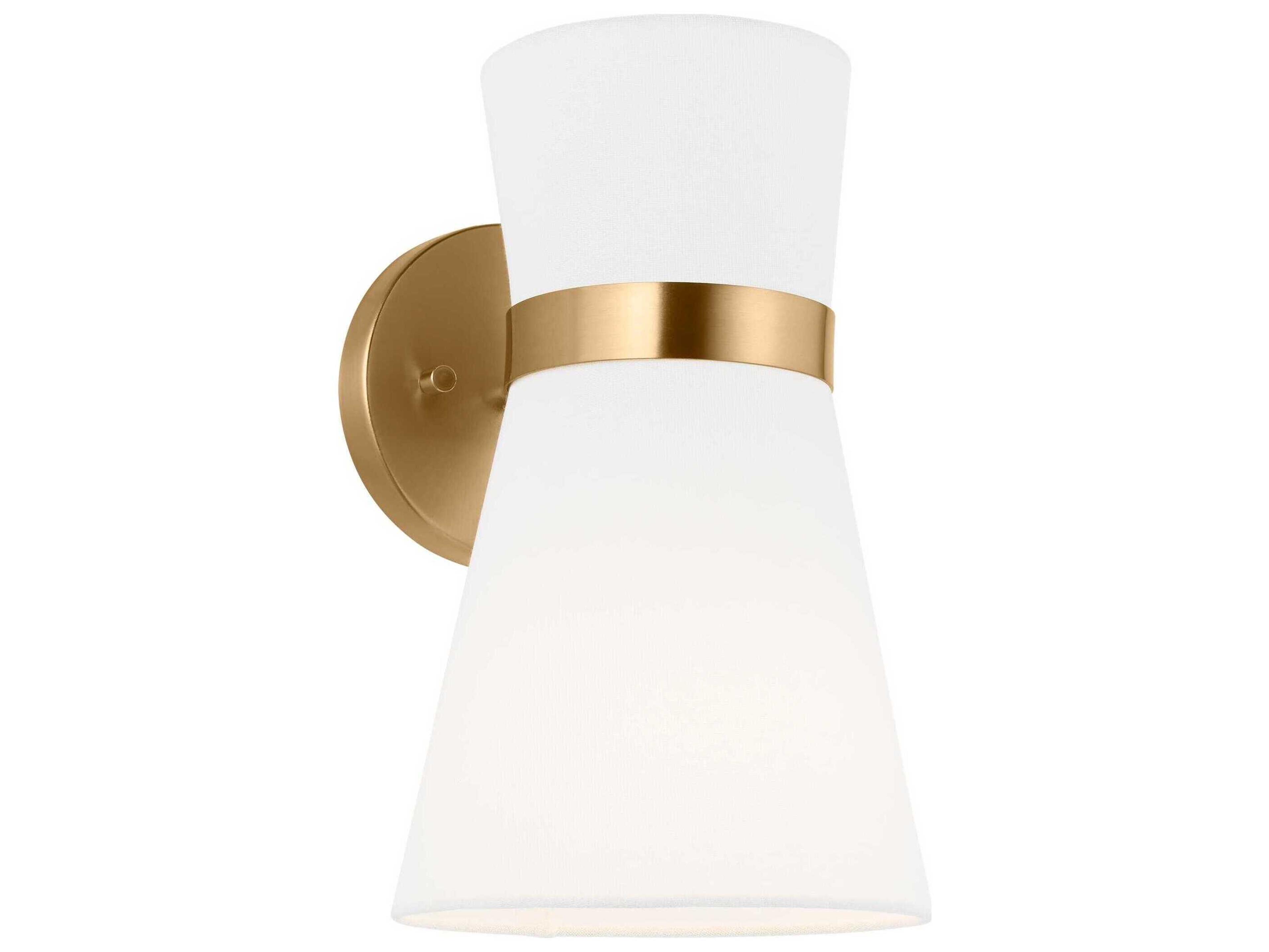 Visual Comfort Studio Clark 1-Light Satin Brass Wall Sconce