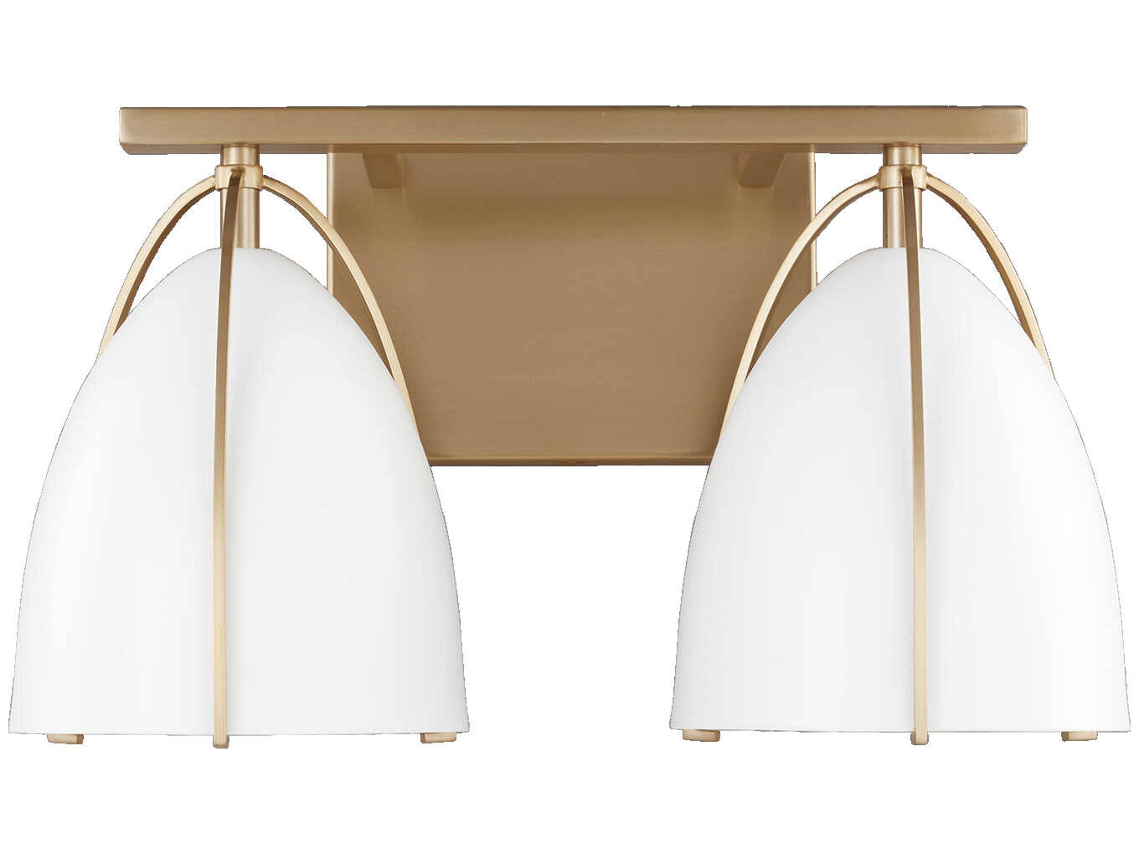 Visual Comfort Studio Norman 2-Light Satin Brass Vanity Light