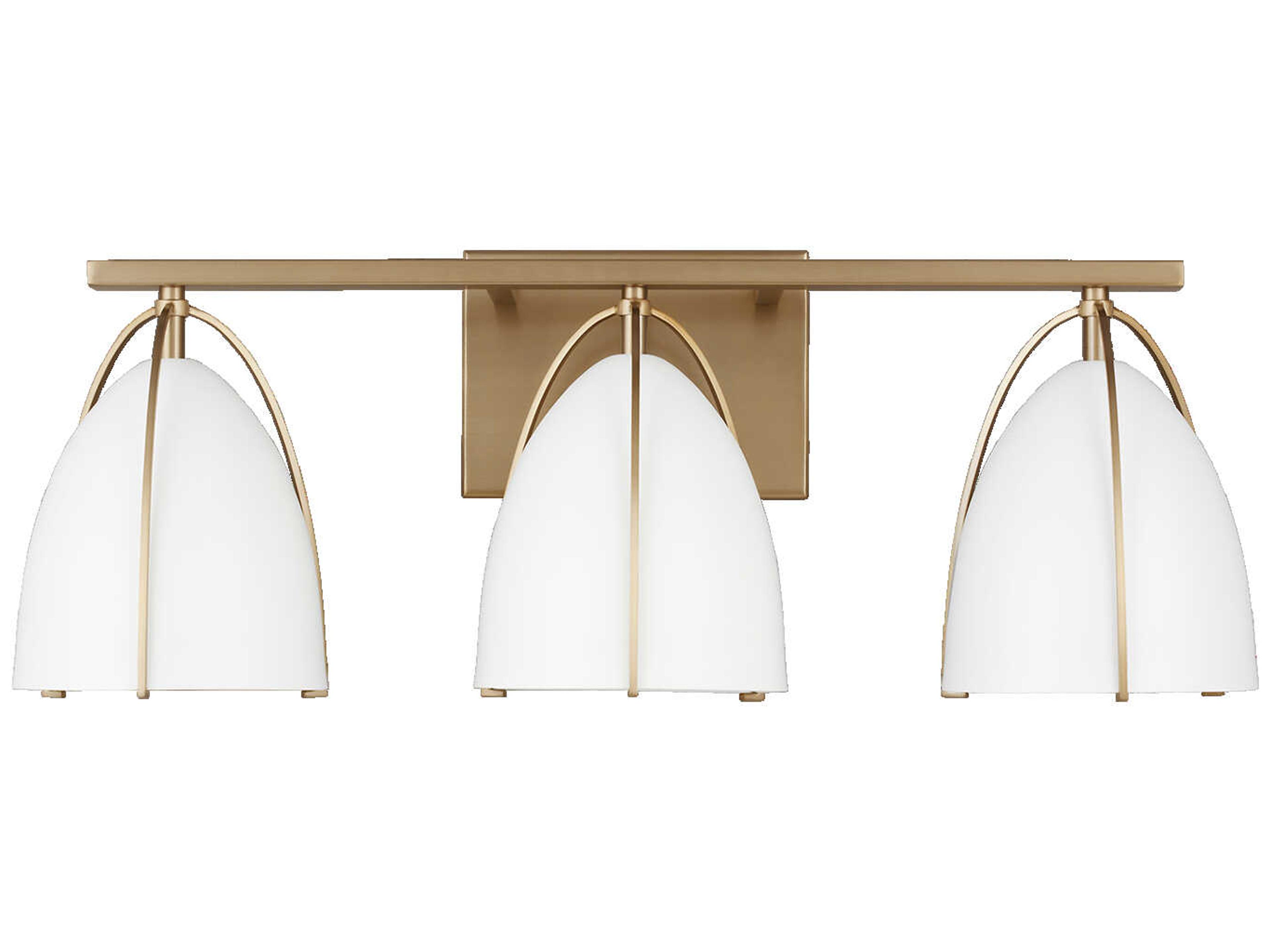 Visual Comfort Studio Norman 3-Light Satin Brass Vanity Light