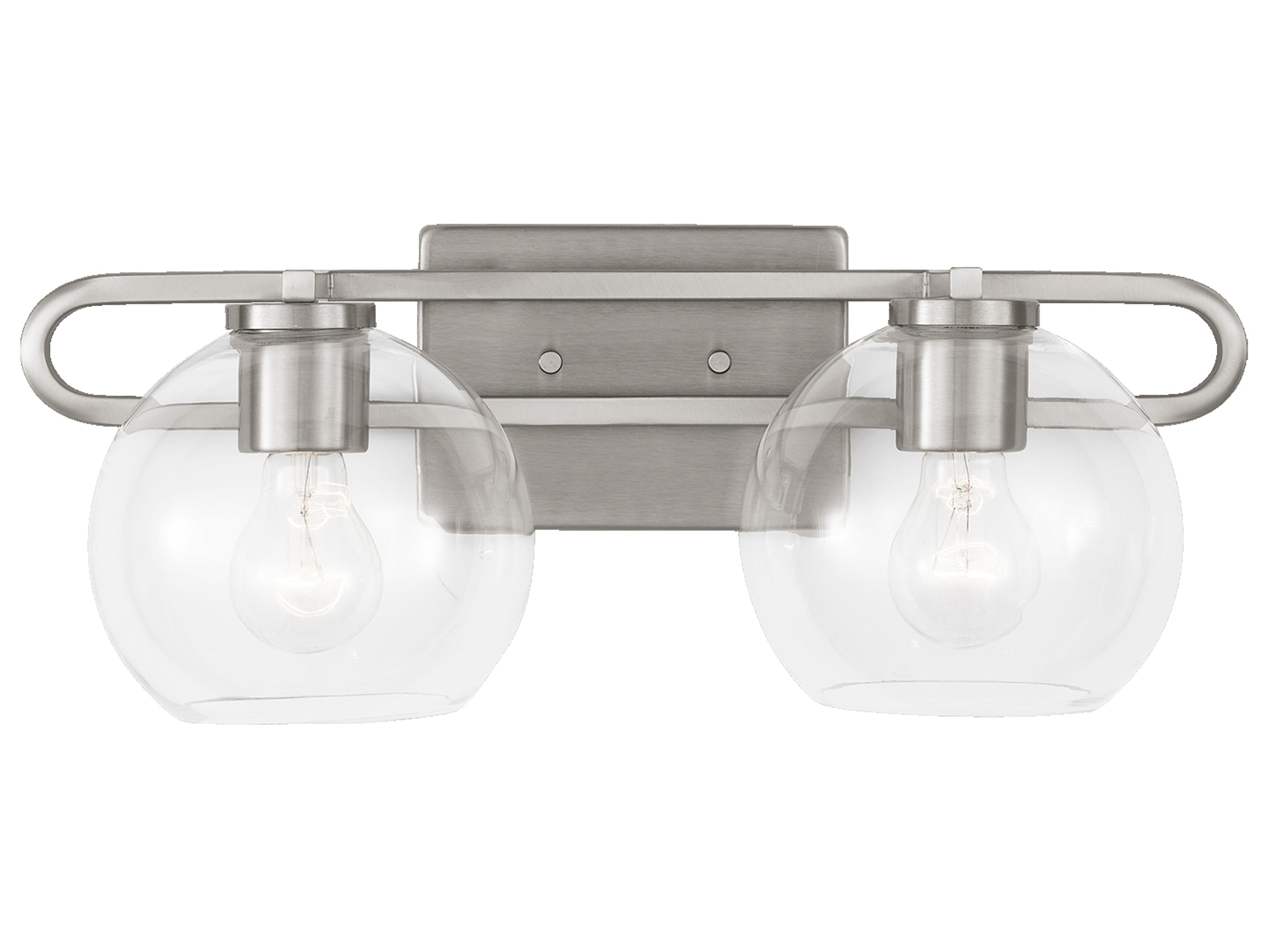 Visual Comfort Studio Codyn 2-Light Brushed Nickel Vanity Light