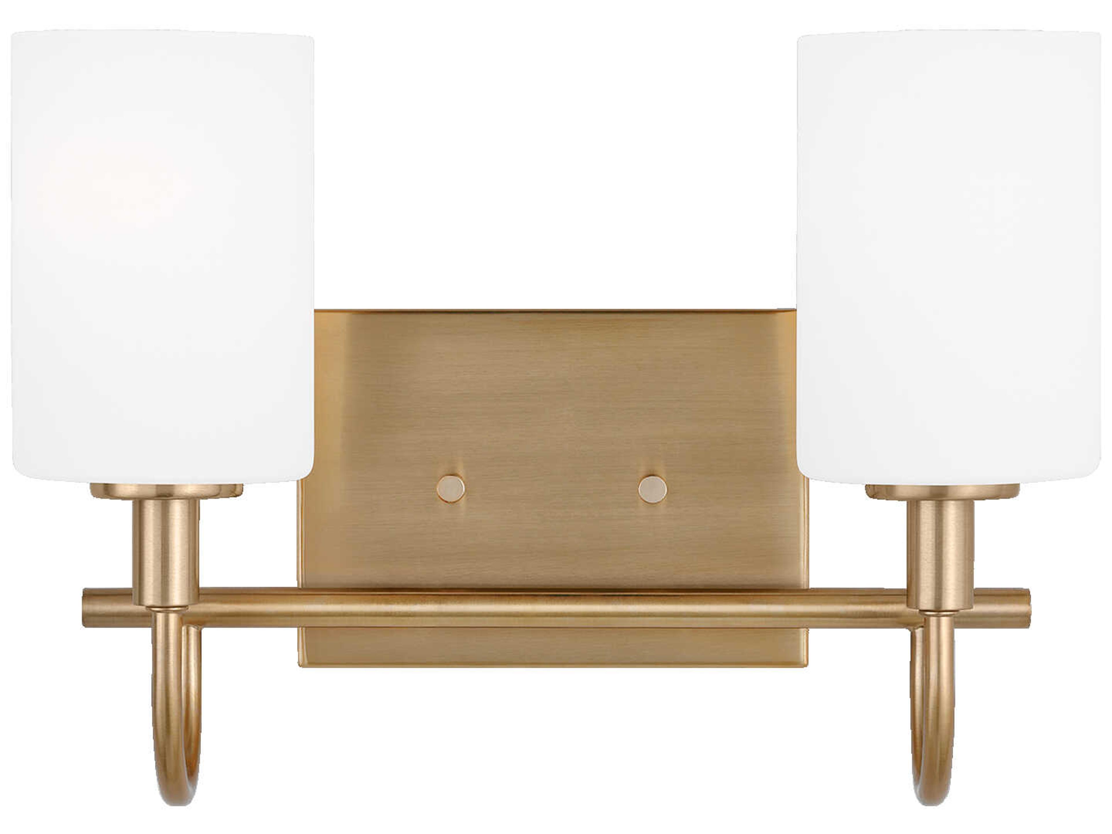 Visual Comfort Studio Oak Moore 2-Light Satin Brass Vanity Light