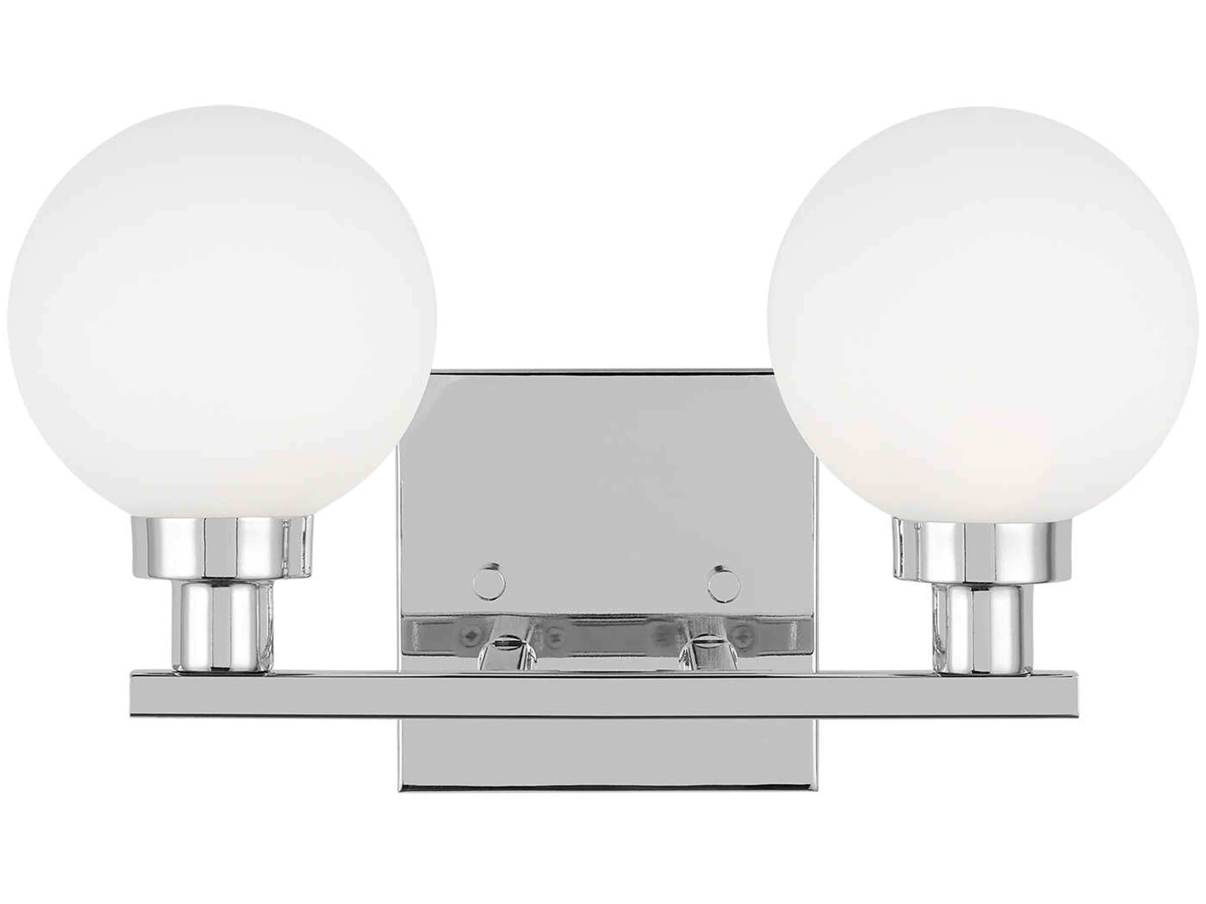 Visual Comfort Studio Clybourn 2-Light Chrome Vanity Light