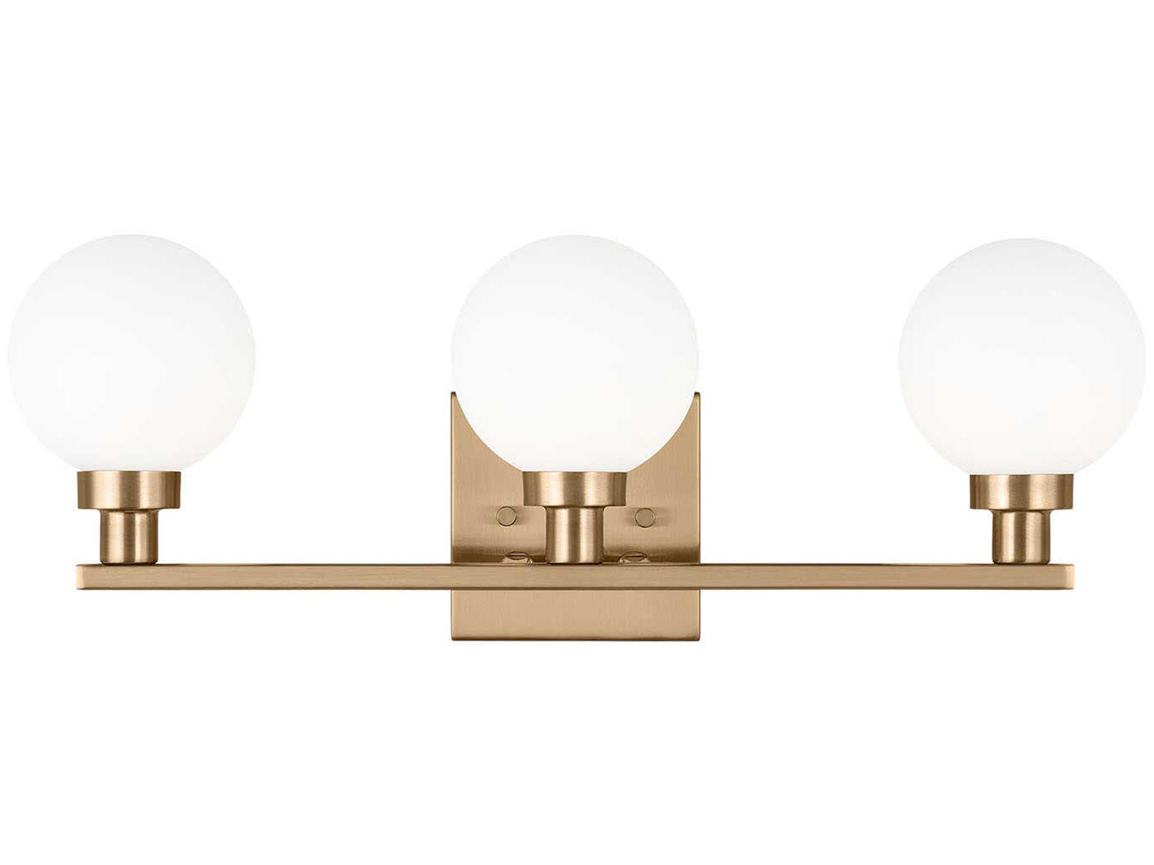 Visual Comfort Studio Clybourn 3-Light Satin Brass Vanity Light