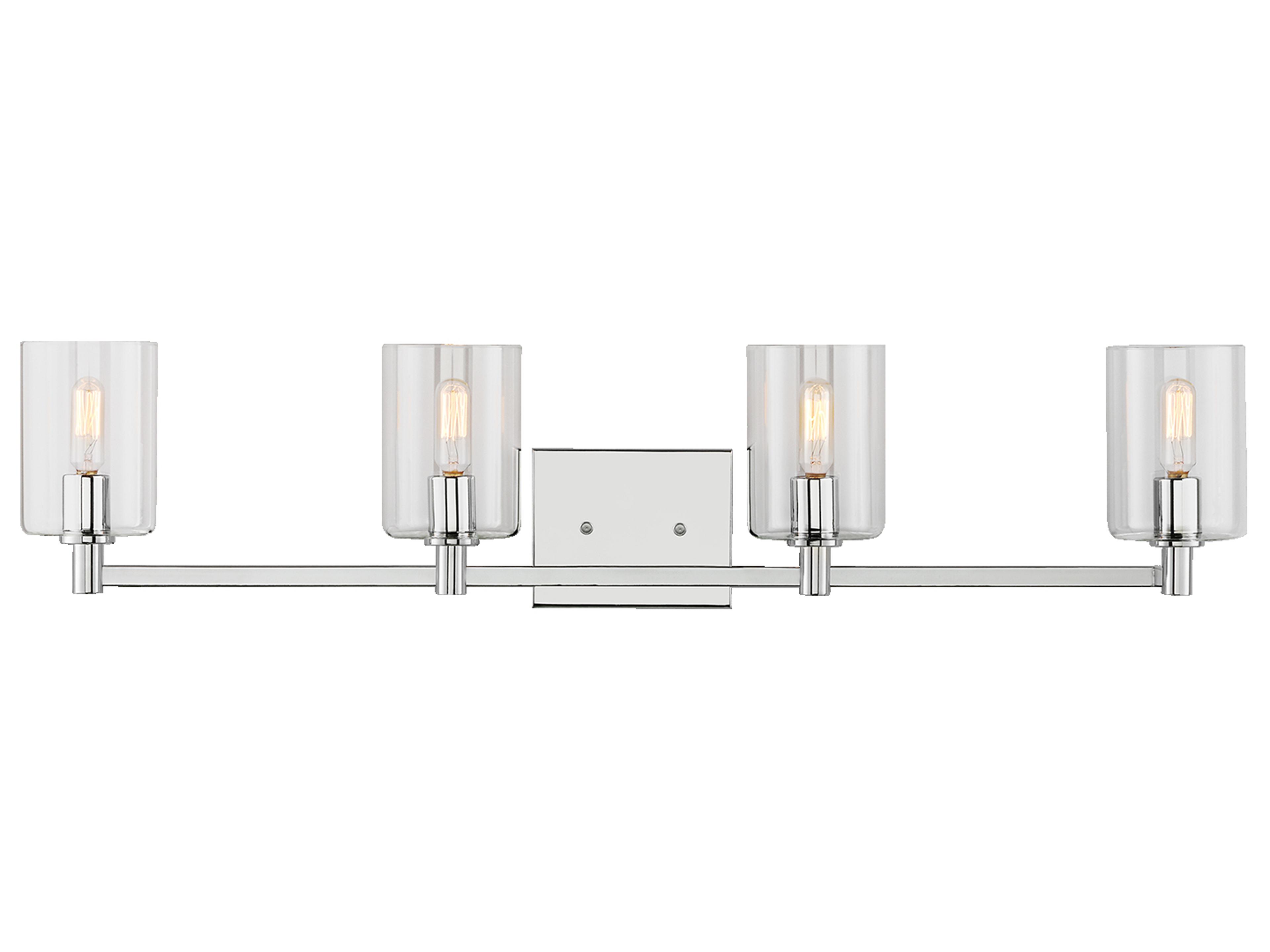 Visual Comfort Studio Fullton 4-Light Chrome Vanity Light