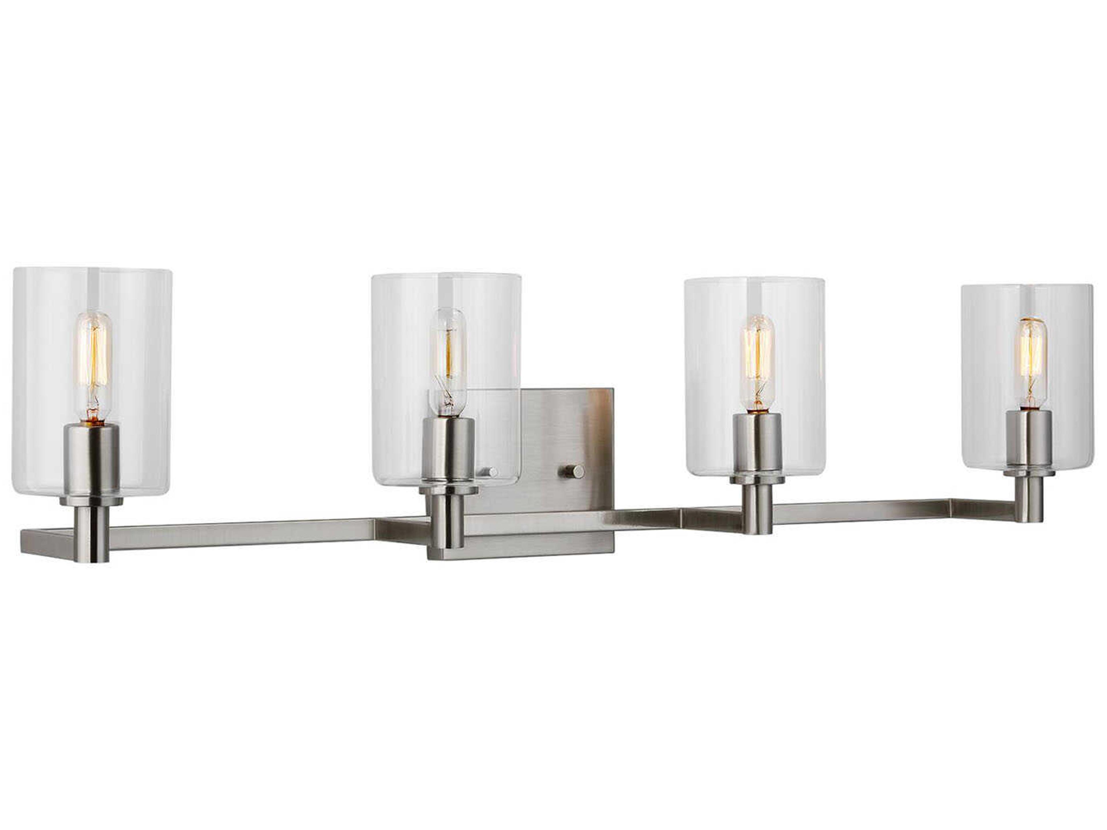 Visual Comfort Studio Fullton 4-Light Brushed Nickel Vanity Light