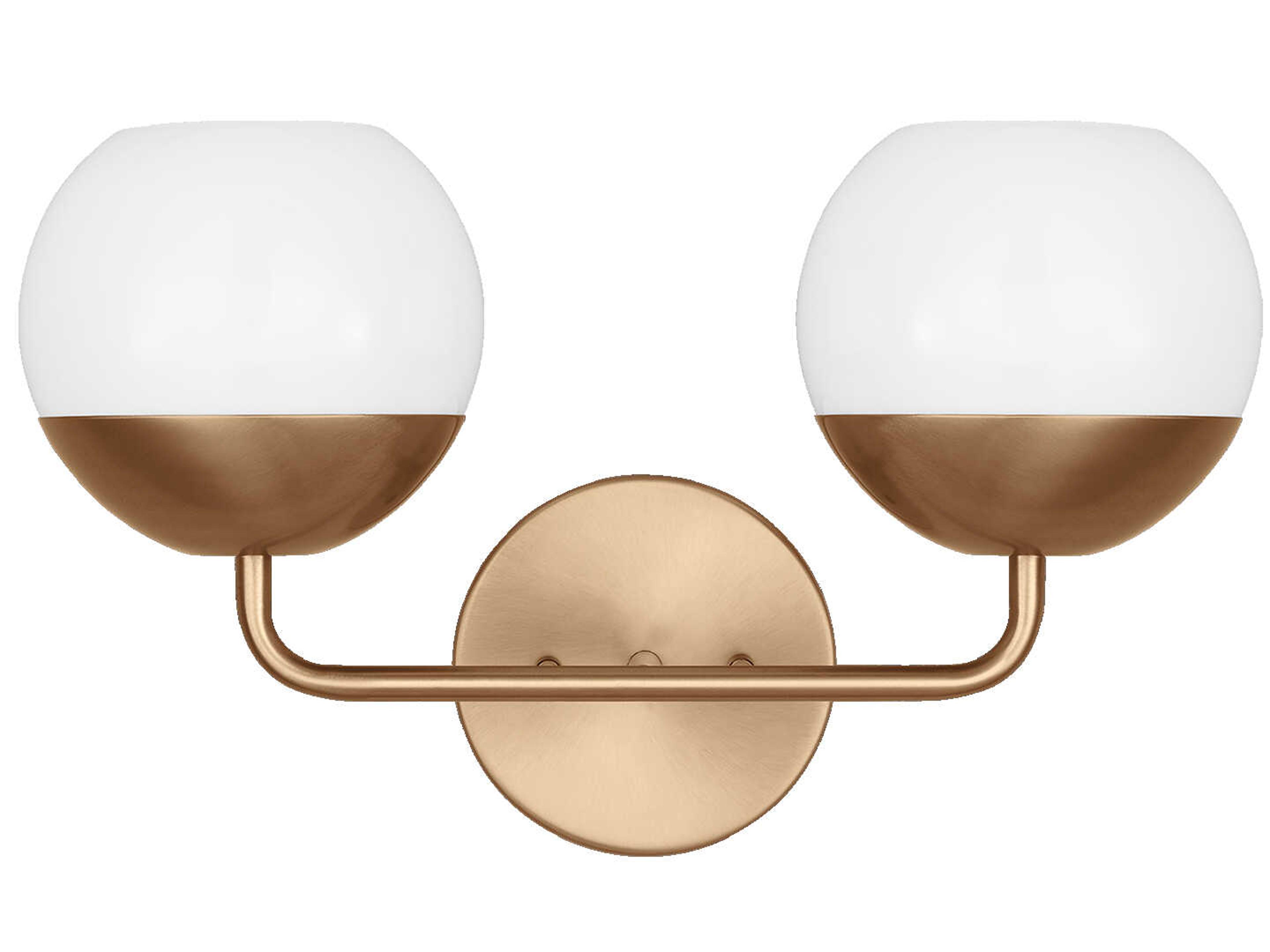 Visual Comfort Studio Alvin 2-Light Satin Brass Vanity Light