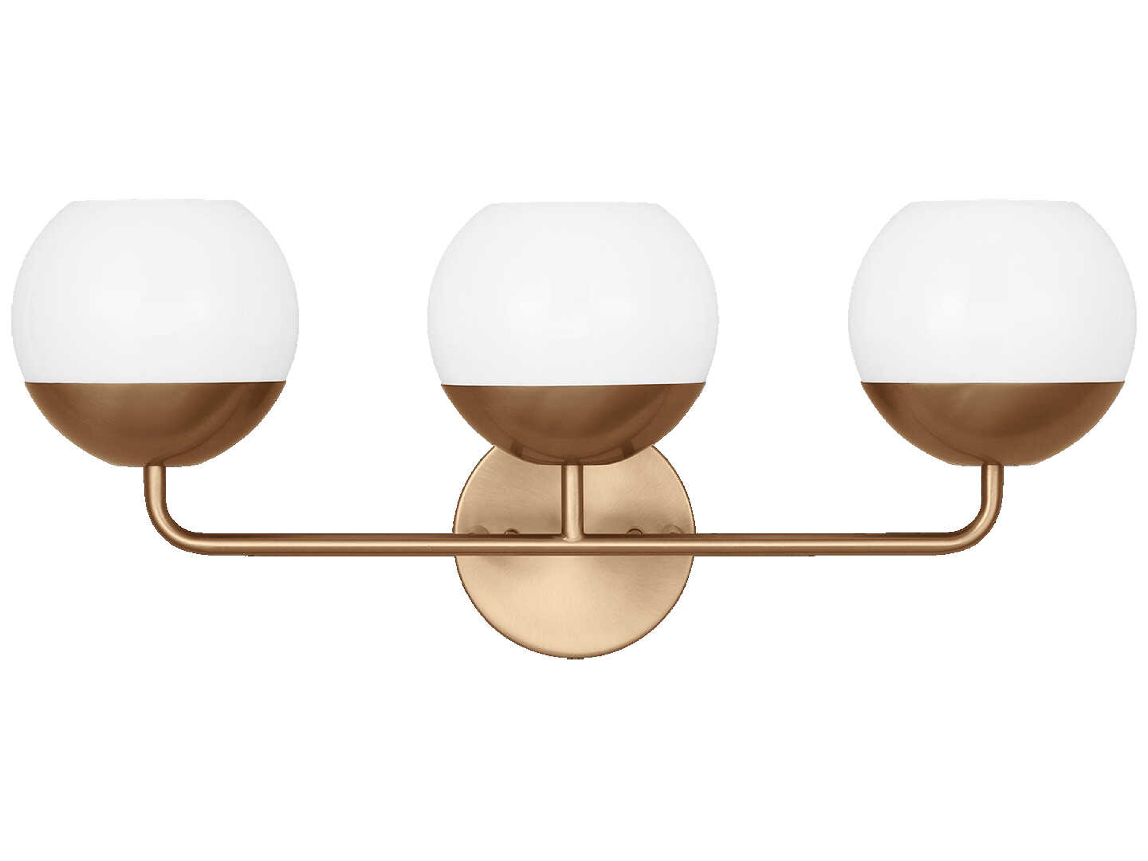 Visual Comfort Studio Alvin 3-Light Satin Brass Vanity Light