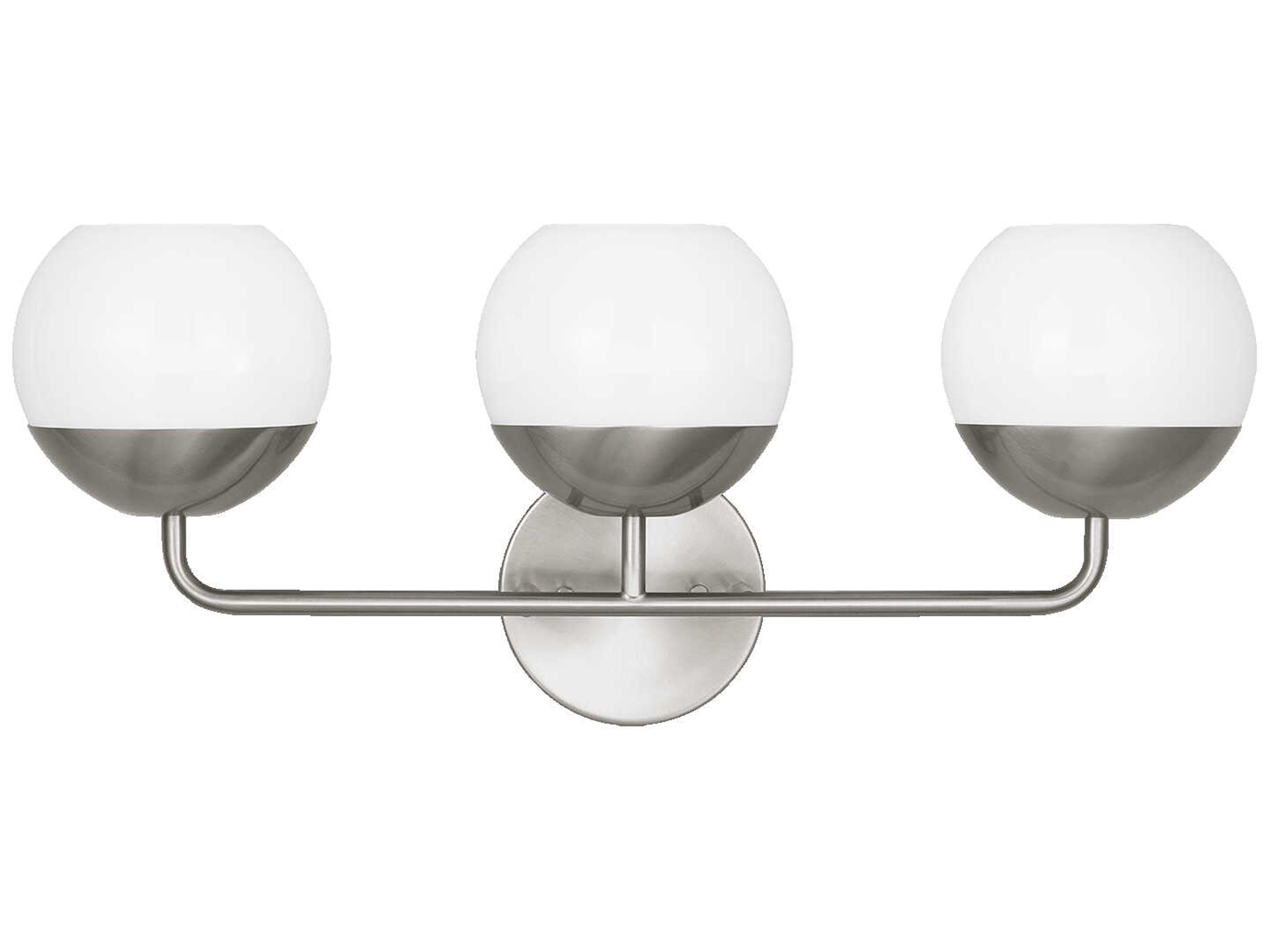 Visual Comfort Studio Alvin 3-Light Brushed Nickel Vanity Light