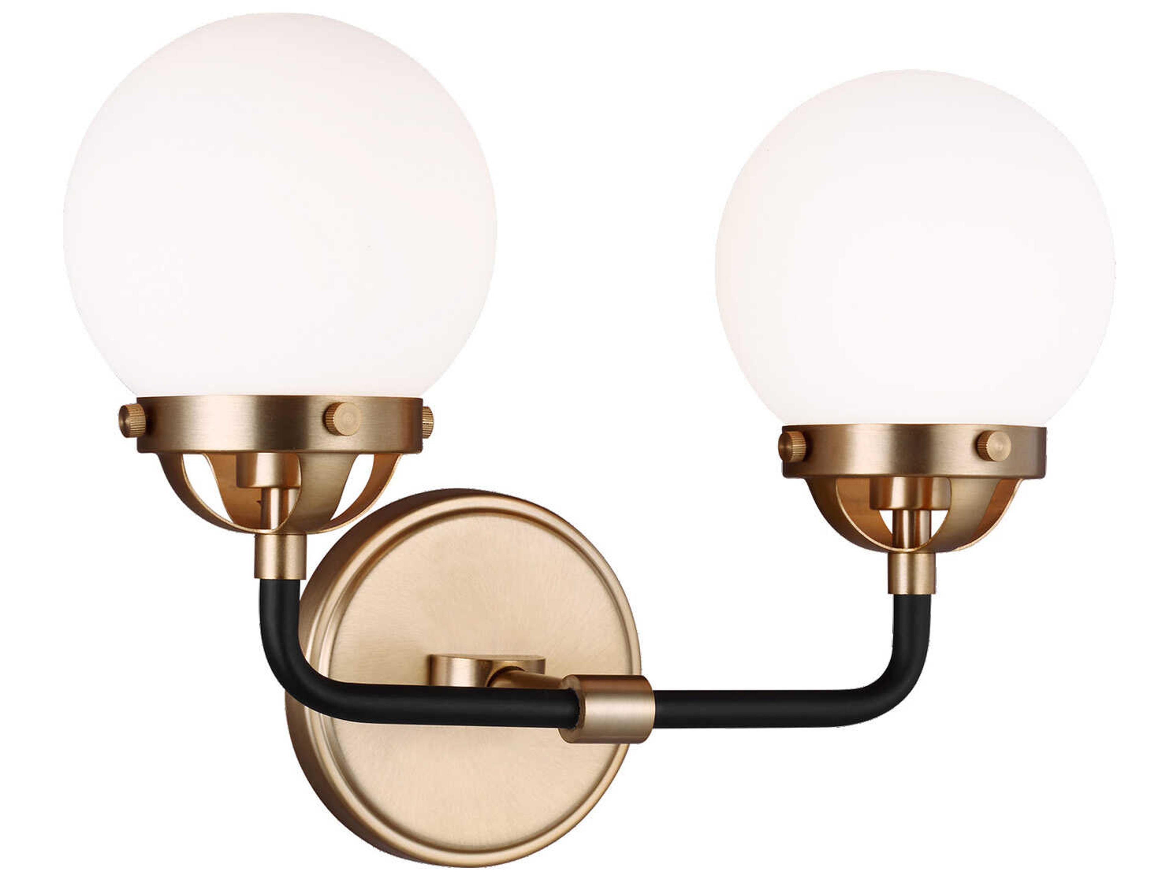 Visual Comfort Studio Cafe 2-Light Satin Brass Vanity Light
