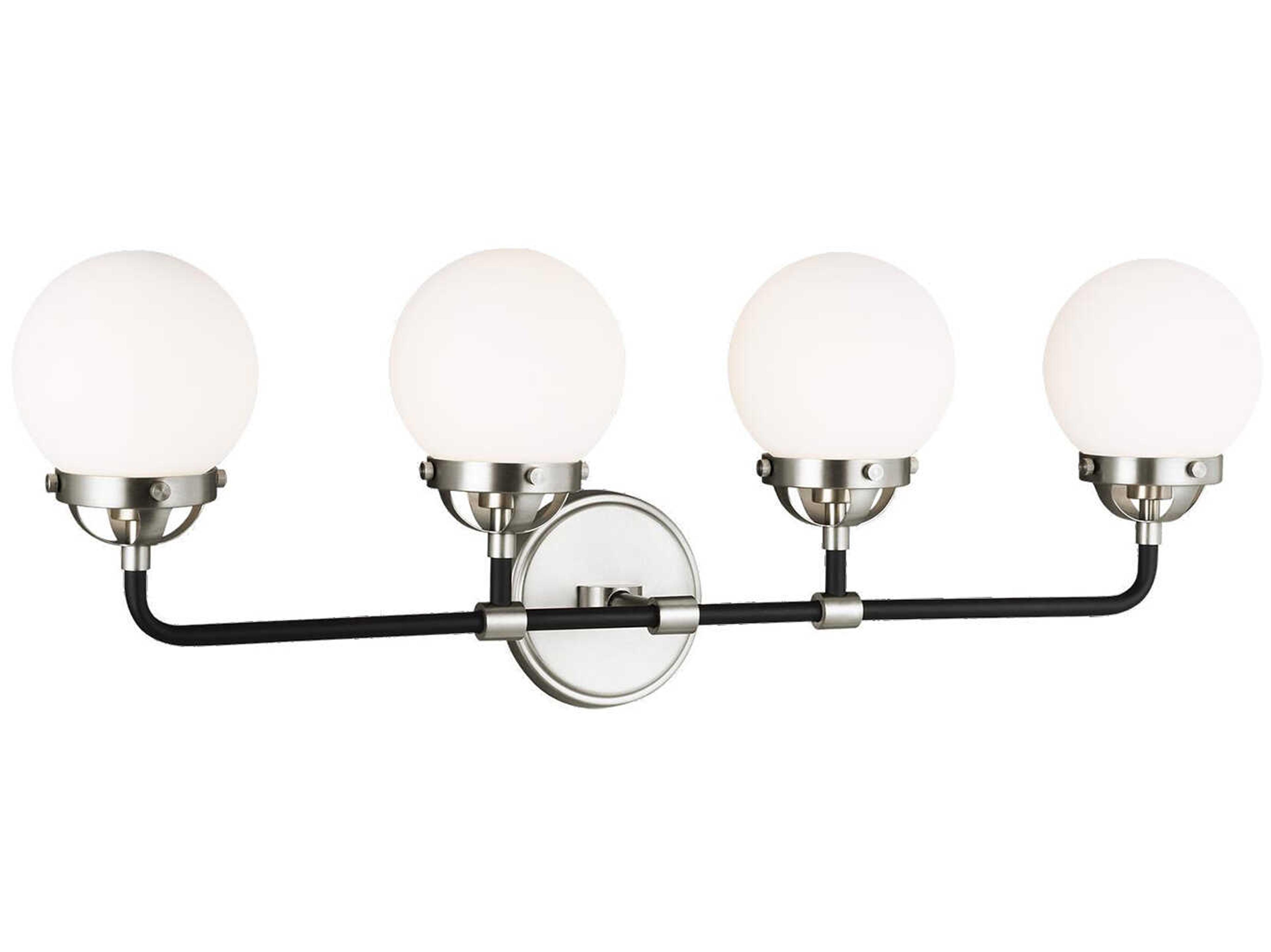 Visual Comfort Studio Cafe 4-Light Brushed Nickel Vanity Light