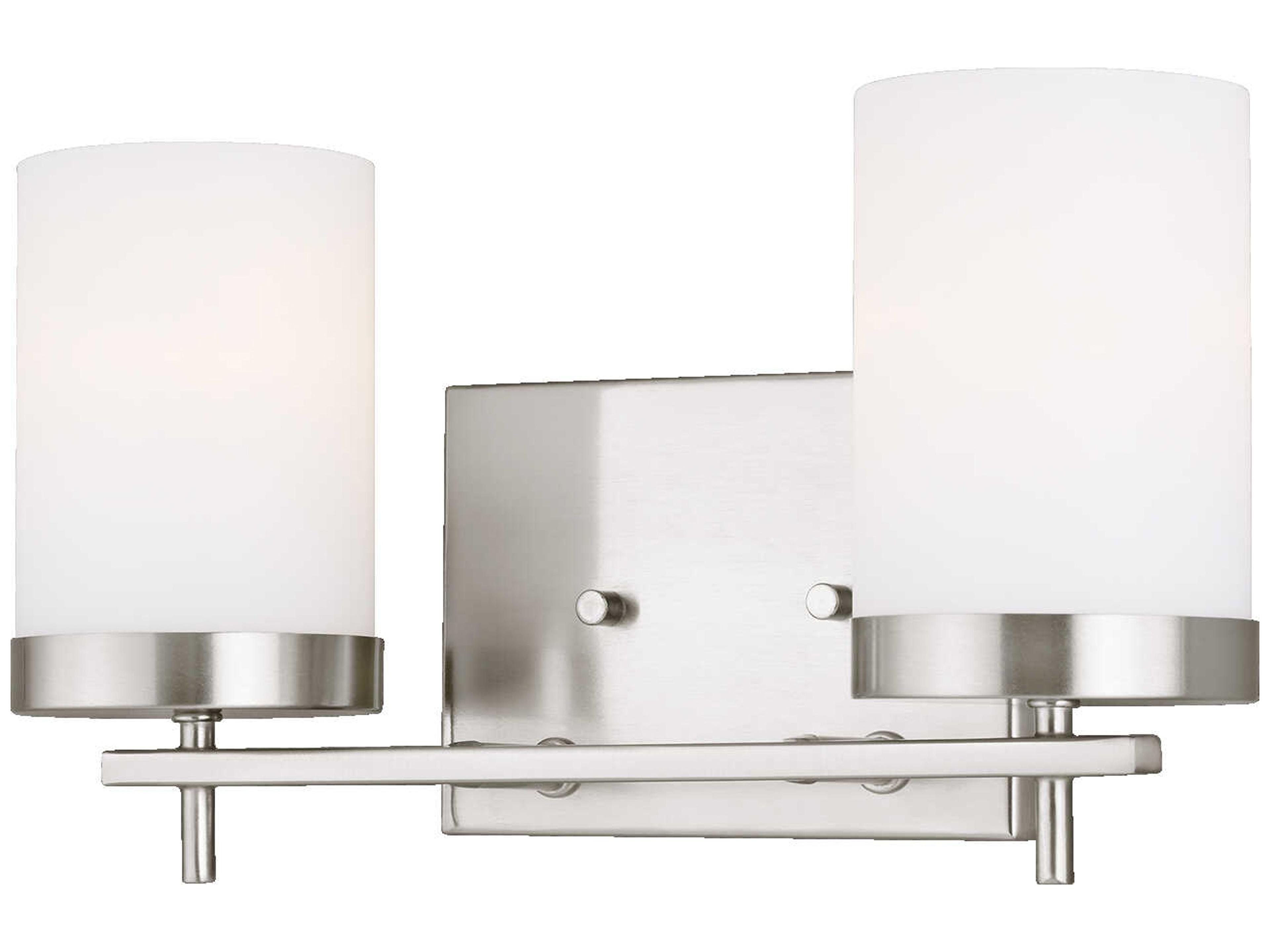 Visual Comfort Studio Zire 2-Light Brushed Nickel Vanity Light