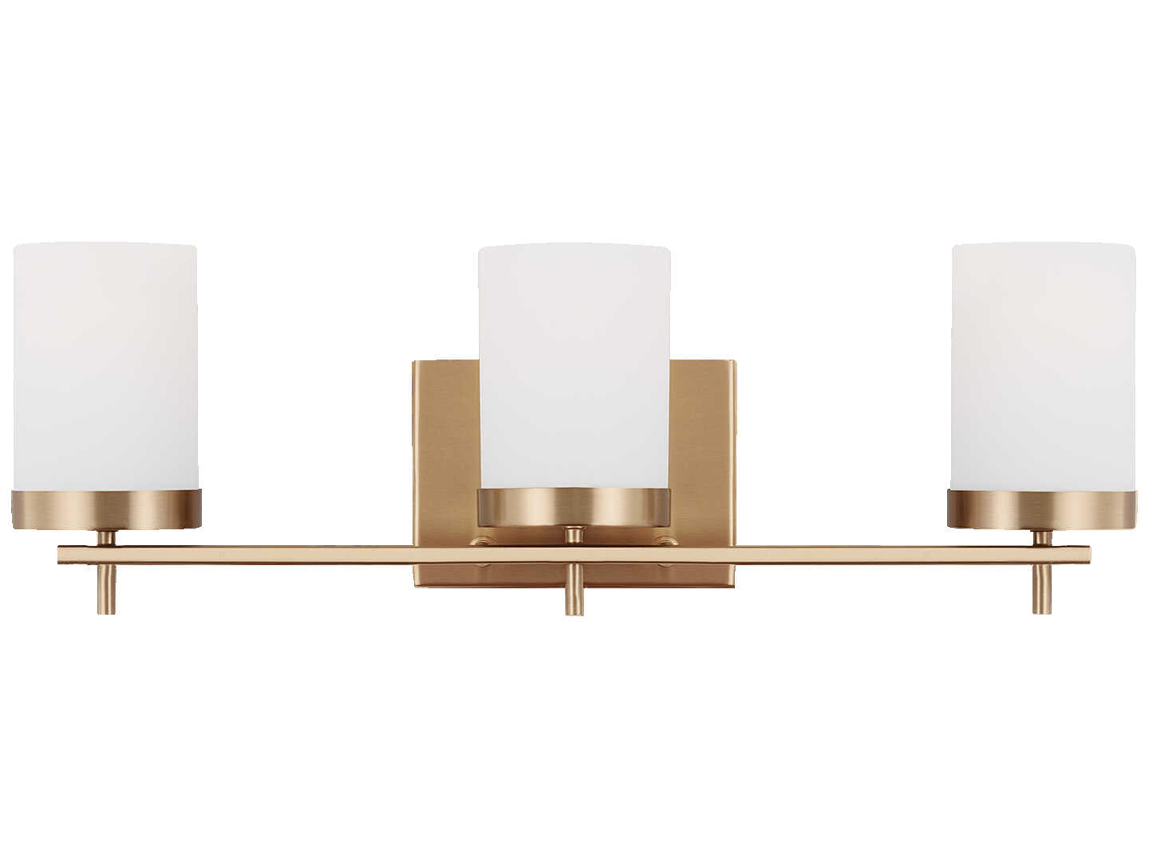 Visual Comfort Studio Zire 3-Light Satin Brass Vanity Light
