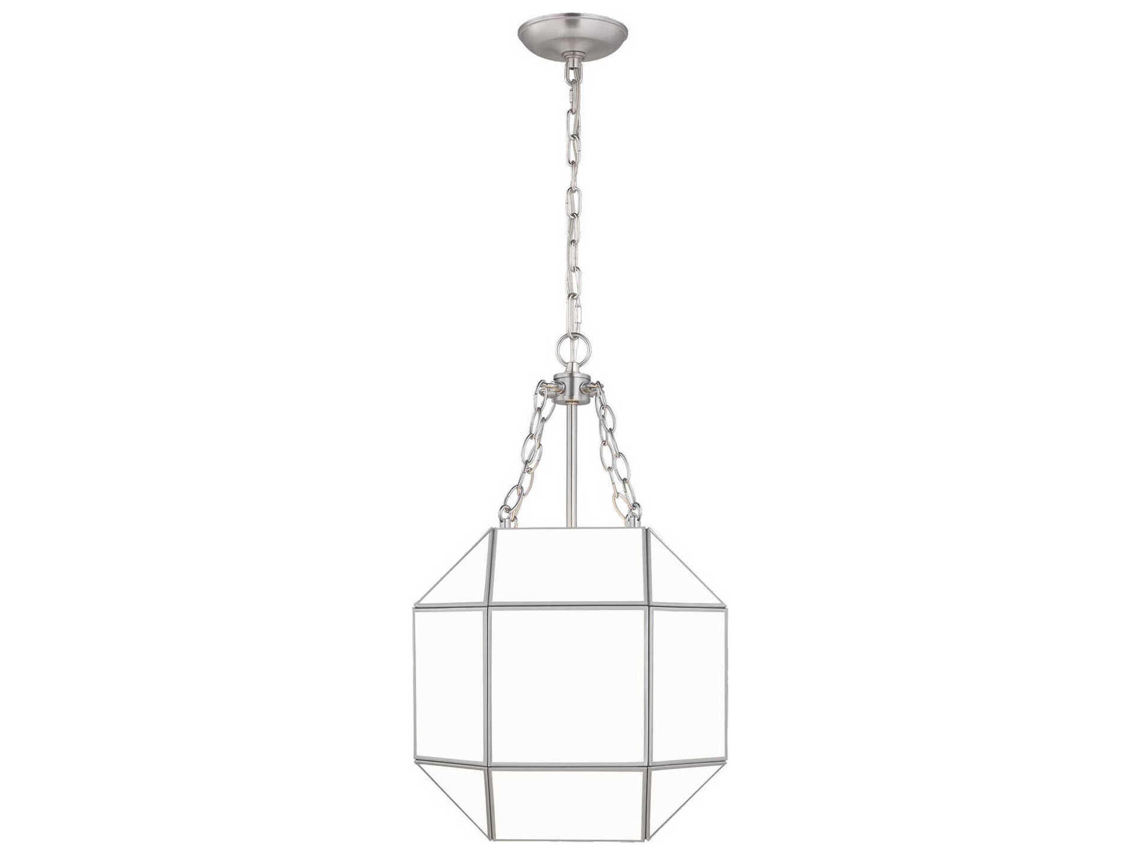 Visual Comfort Studio Morrison 3-Light Brushed Nickel Lantern Pendant