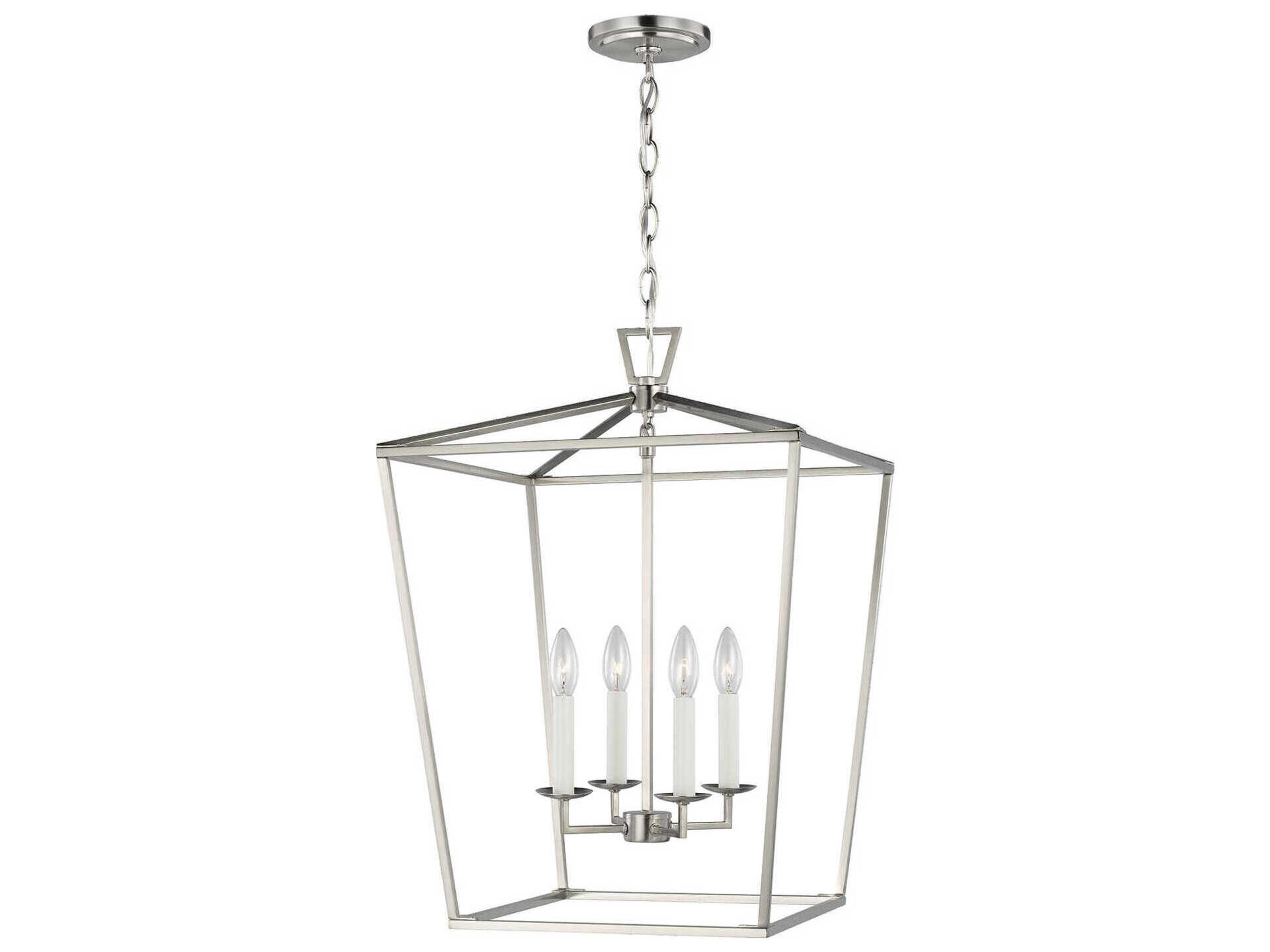 Visual Comfort Studio Dianna 4-Light Brushed Nickel Lantern Pendant