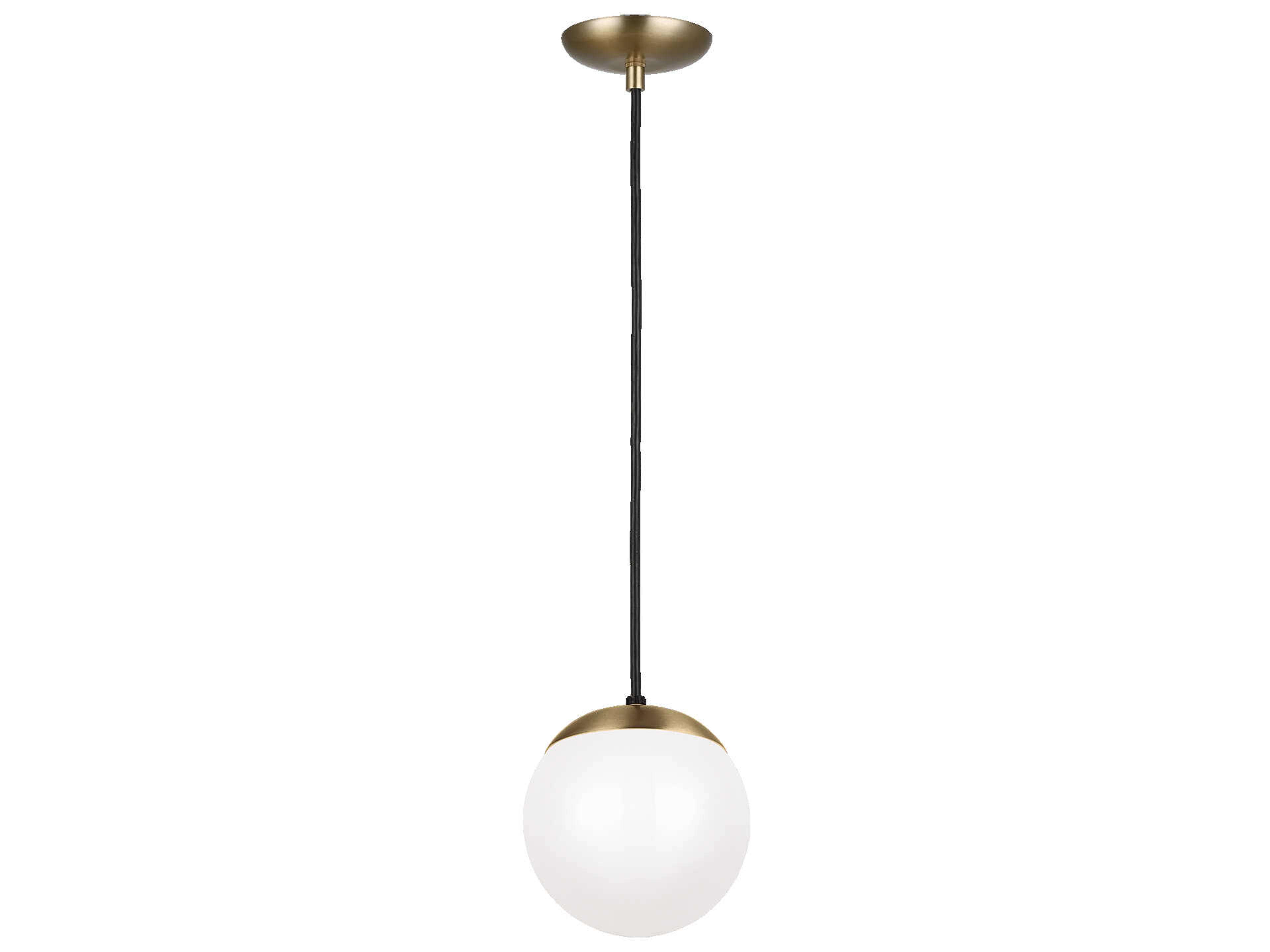 Visual Comfort Studio Leo 1-Light Satin Brass Globe Mini Pendant