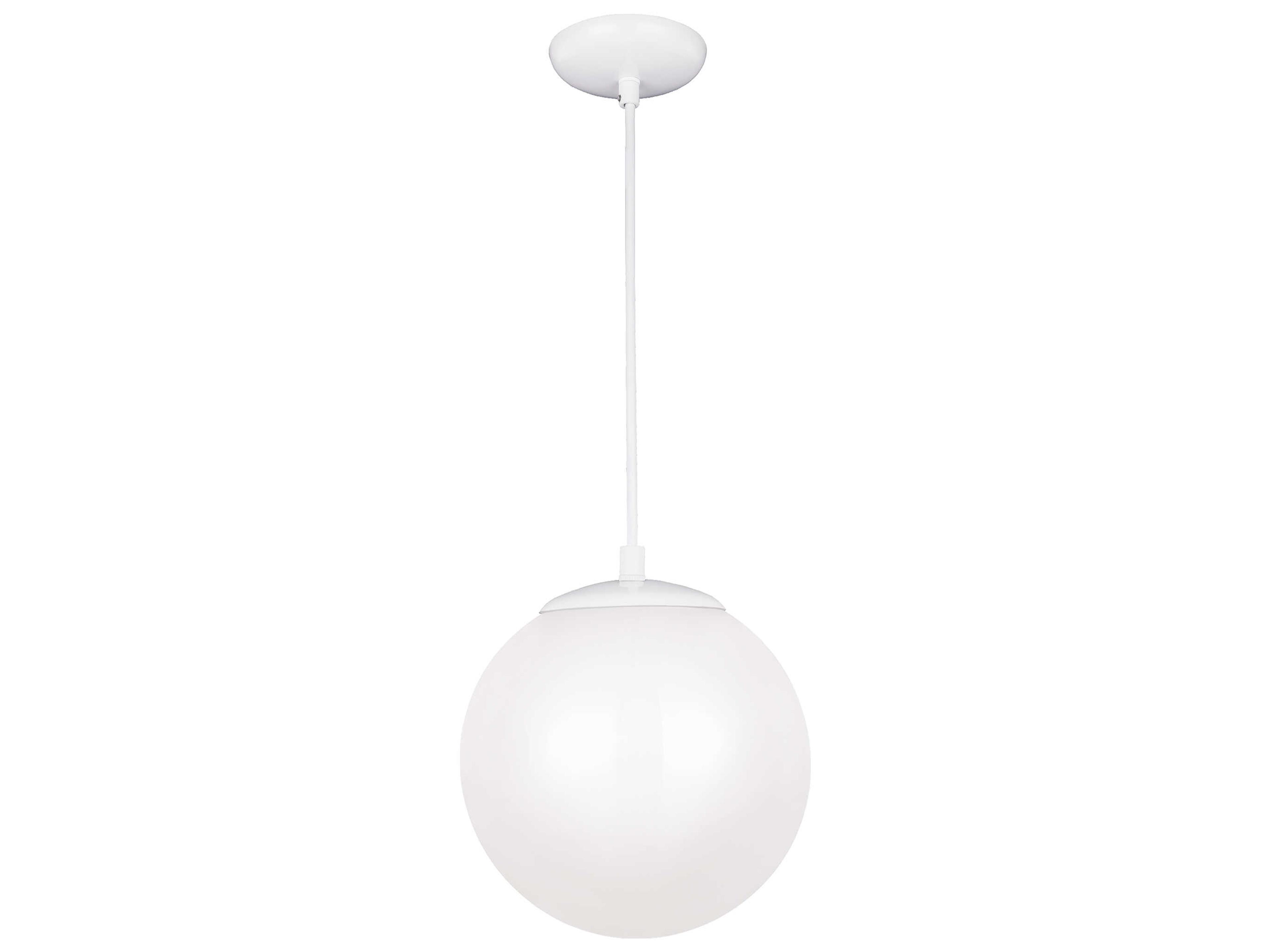 Visual Comfort Studio Leo 1-Light White Globe Mini Pendant