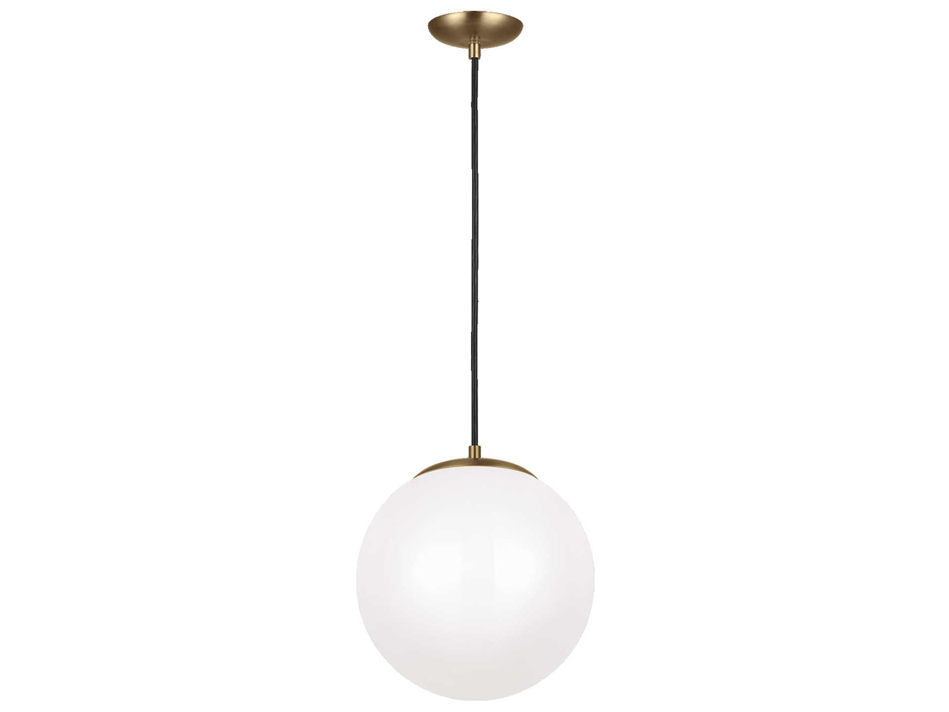 Visual Comfort Studio Leo 1-Light Satin Brass Globe Mini Pendant