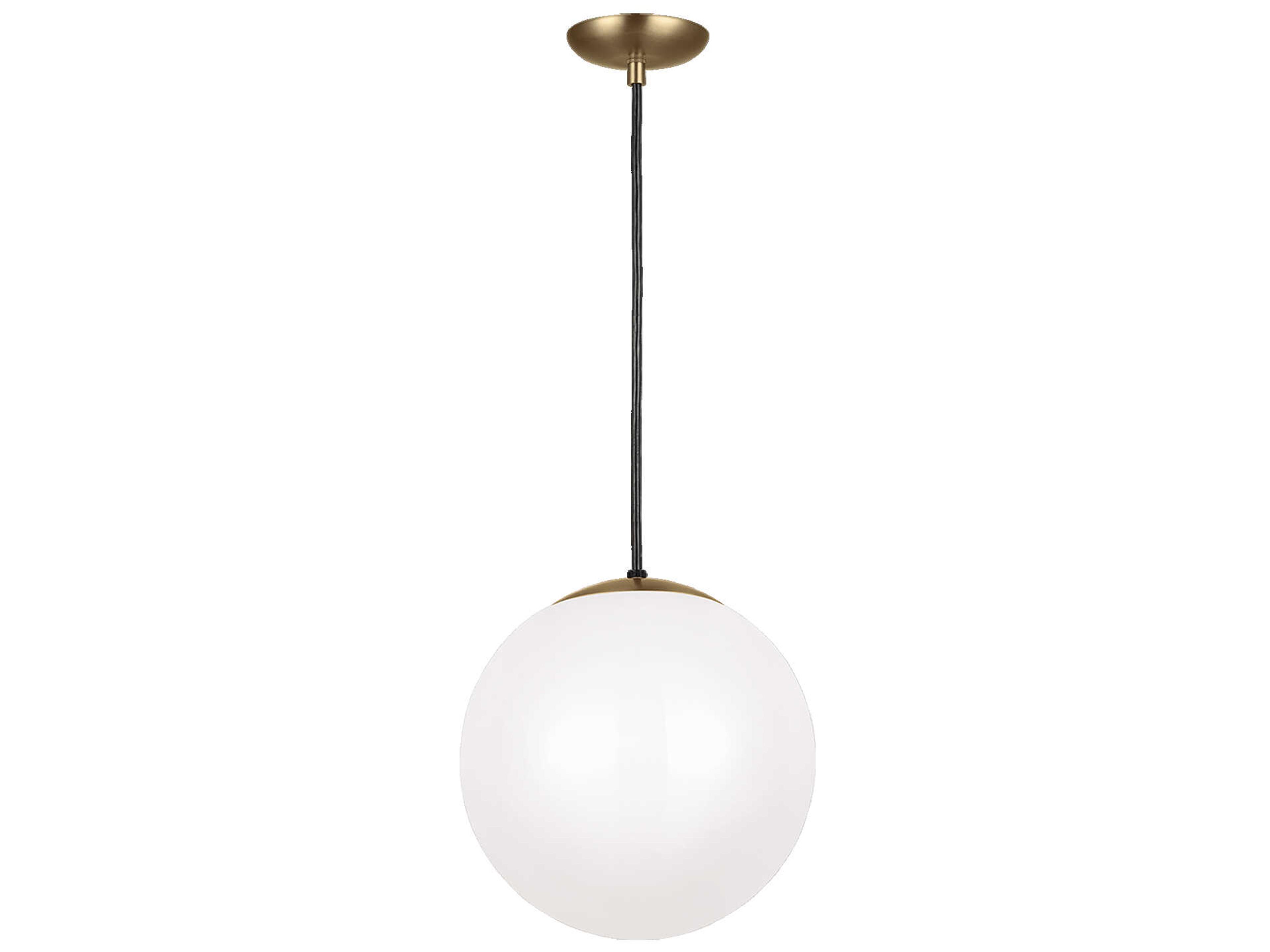 Visual Comfort Studio Leo 1-Light Satin Brass Globe Pendant