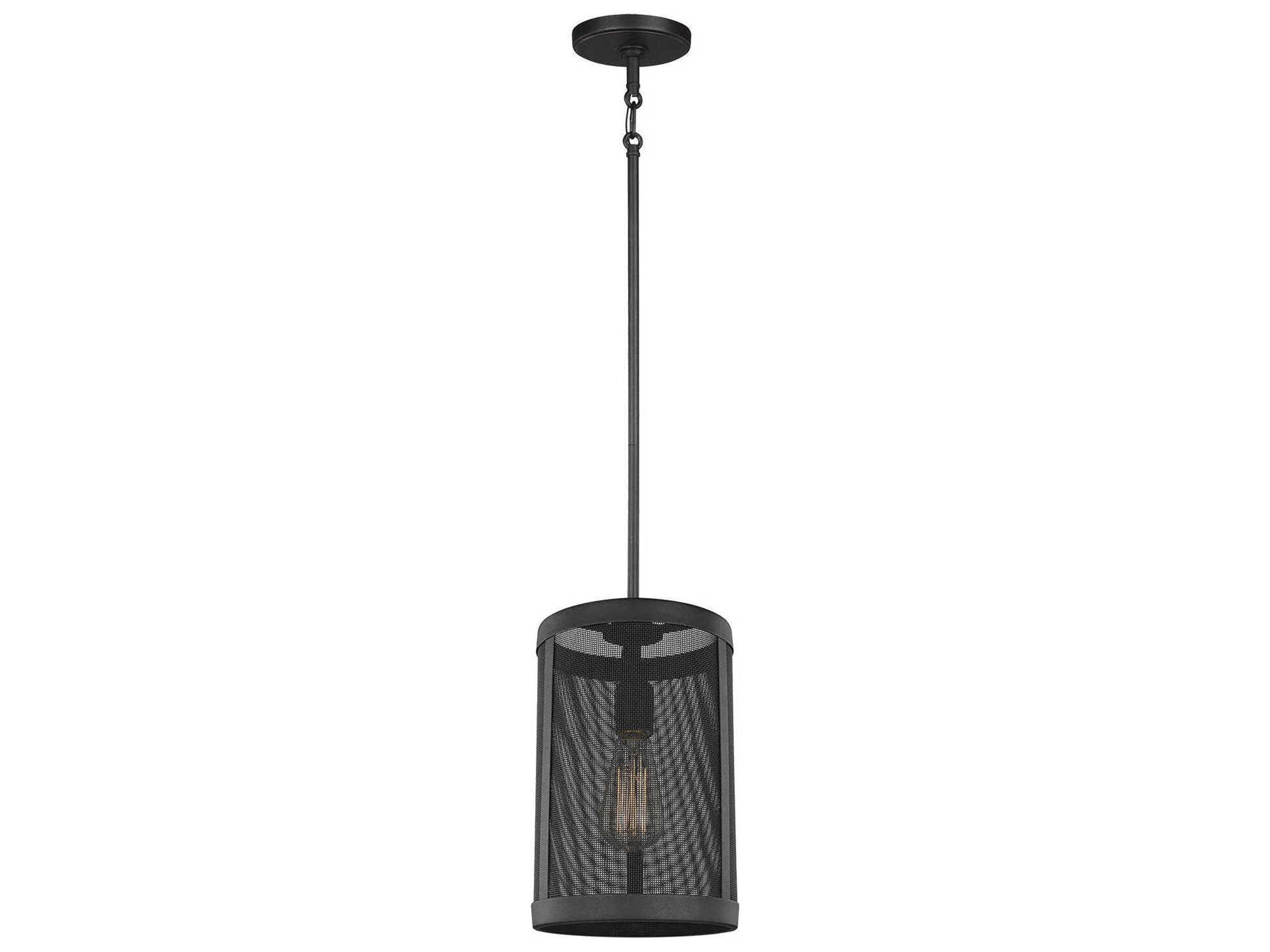 Visual Comfort Studio Gereon 1-Light Black Mini Pendant