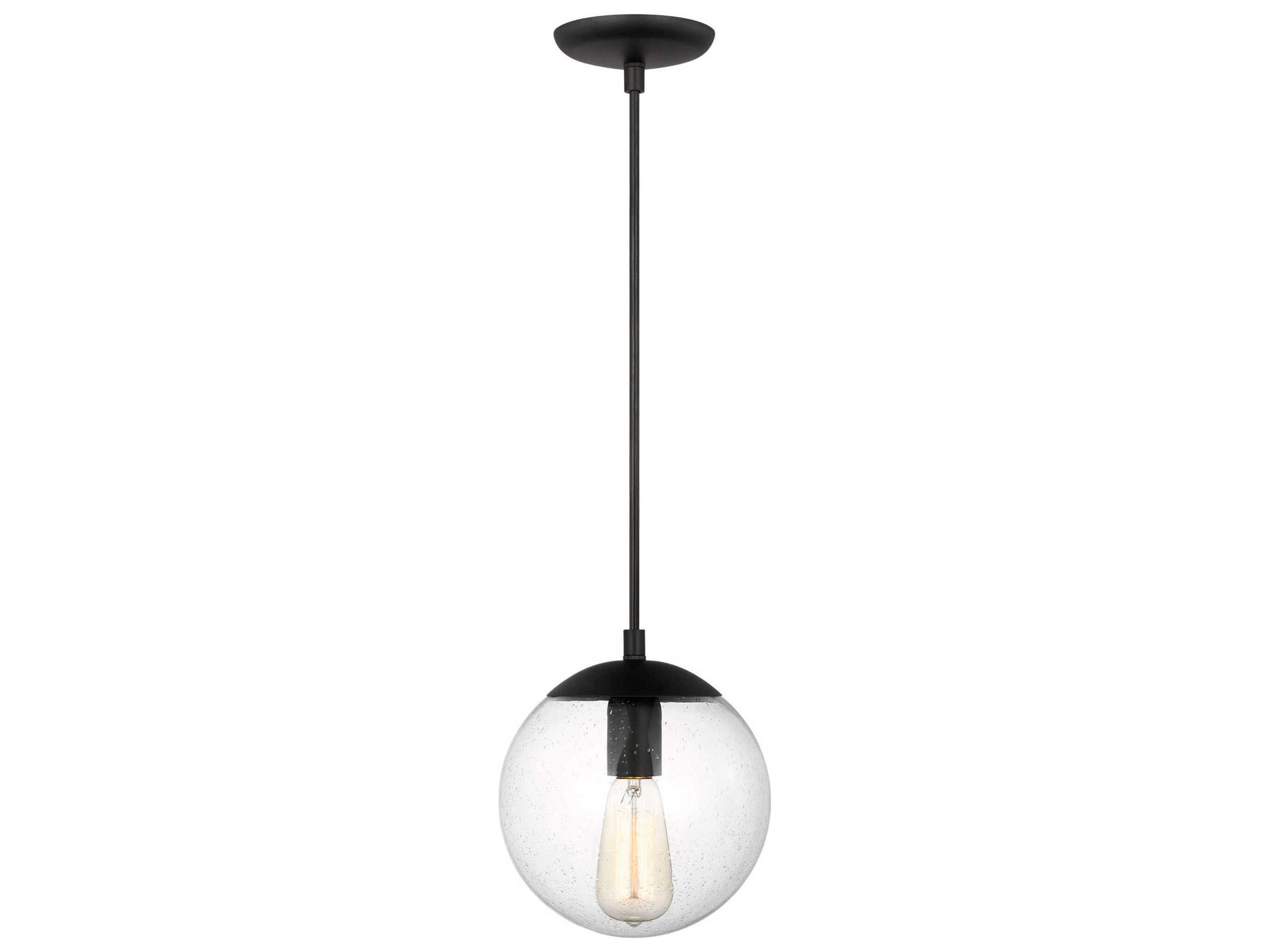 Visual Comfort Studio Leo 1-Light Midnight Black Globe Mini Pendant