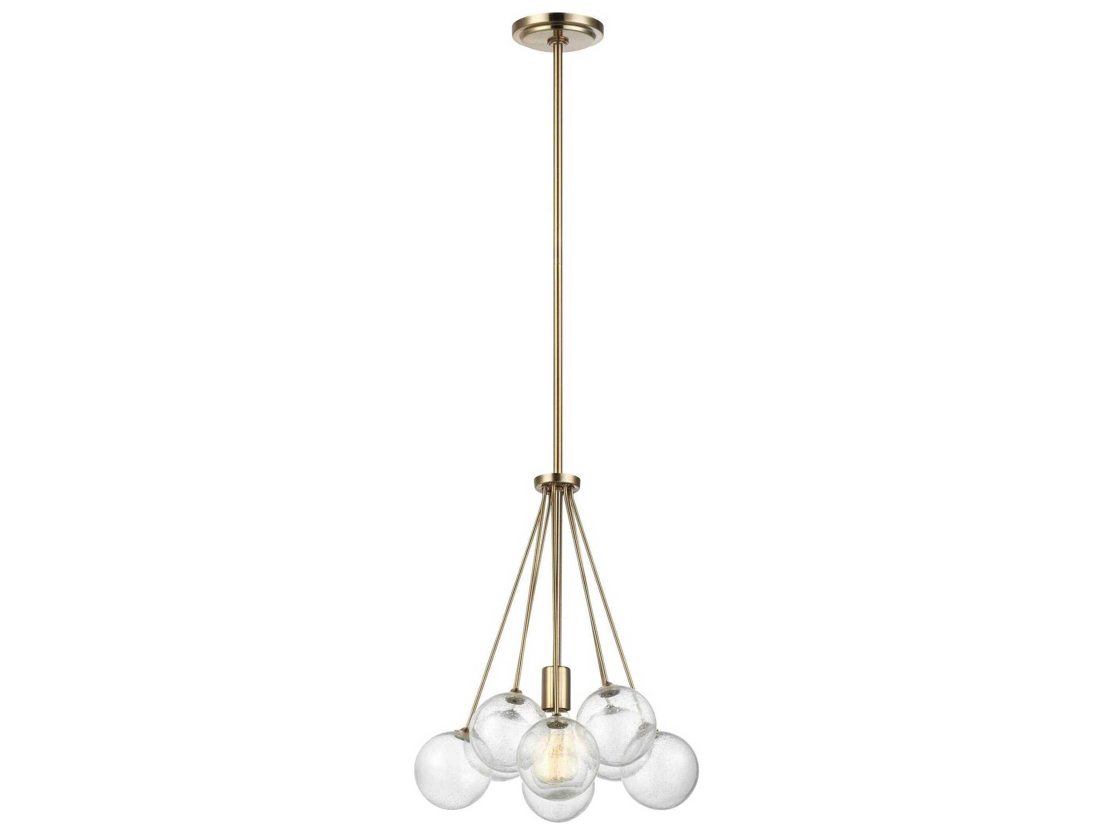 Visual Comfort Studio Bronzeville 1-Light Satin Brass Globe Pendant