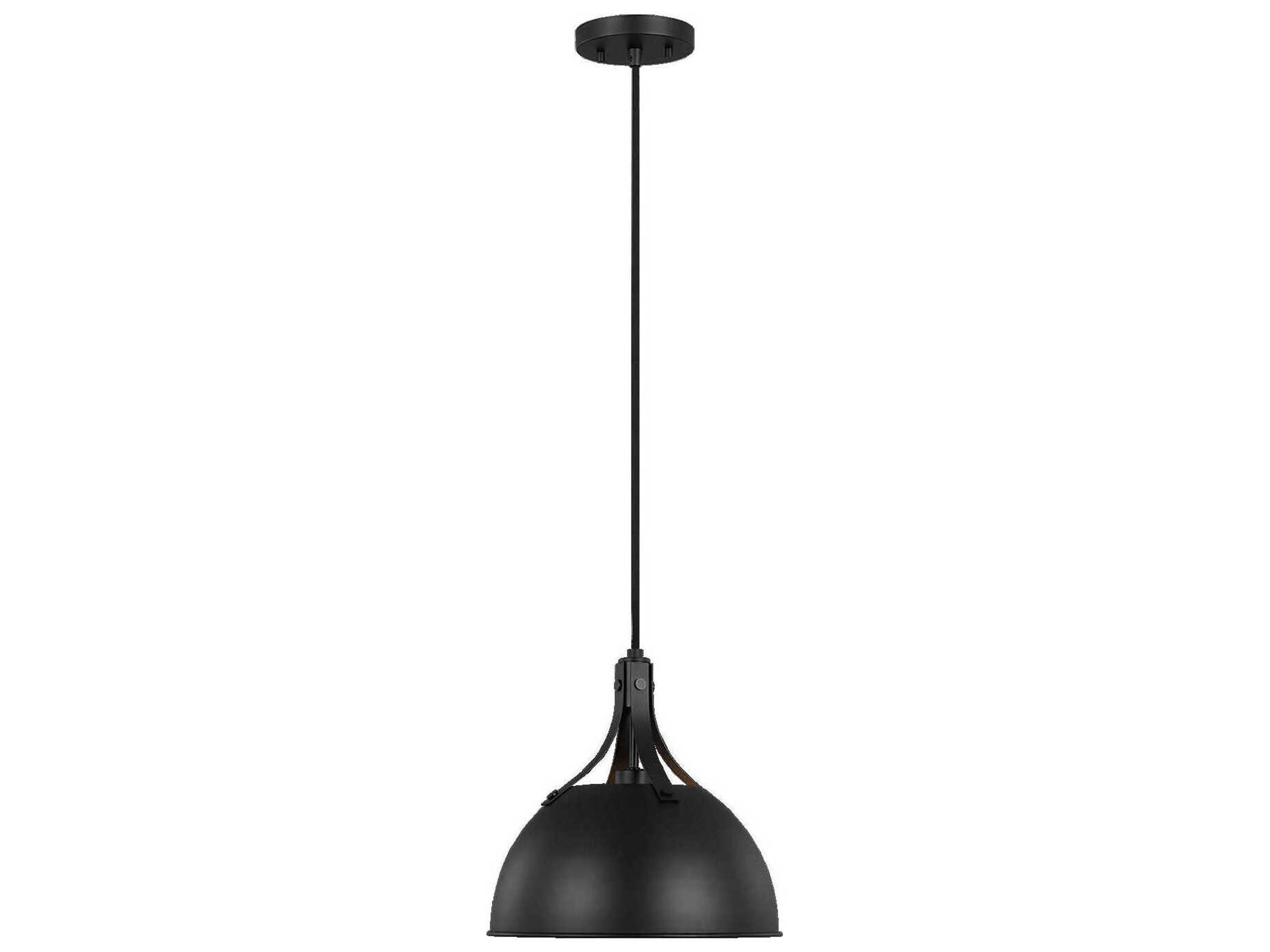 Visual Comfort Studio Rockland 1-Light Midnight Black Dome Mini Pendant