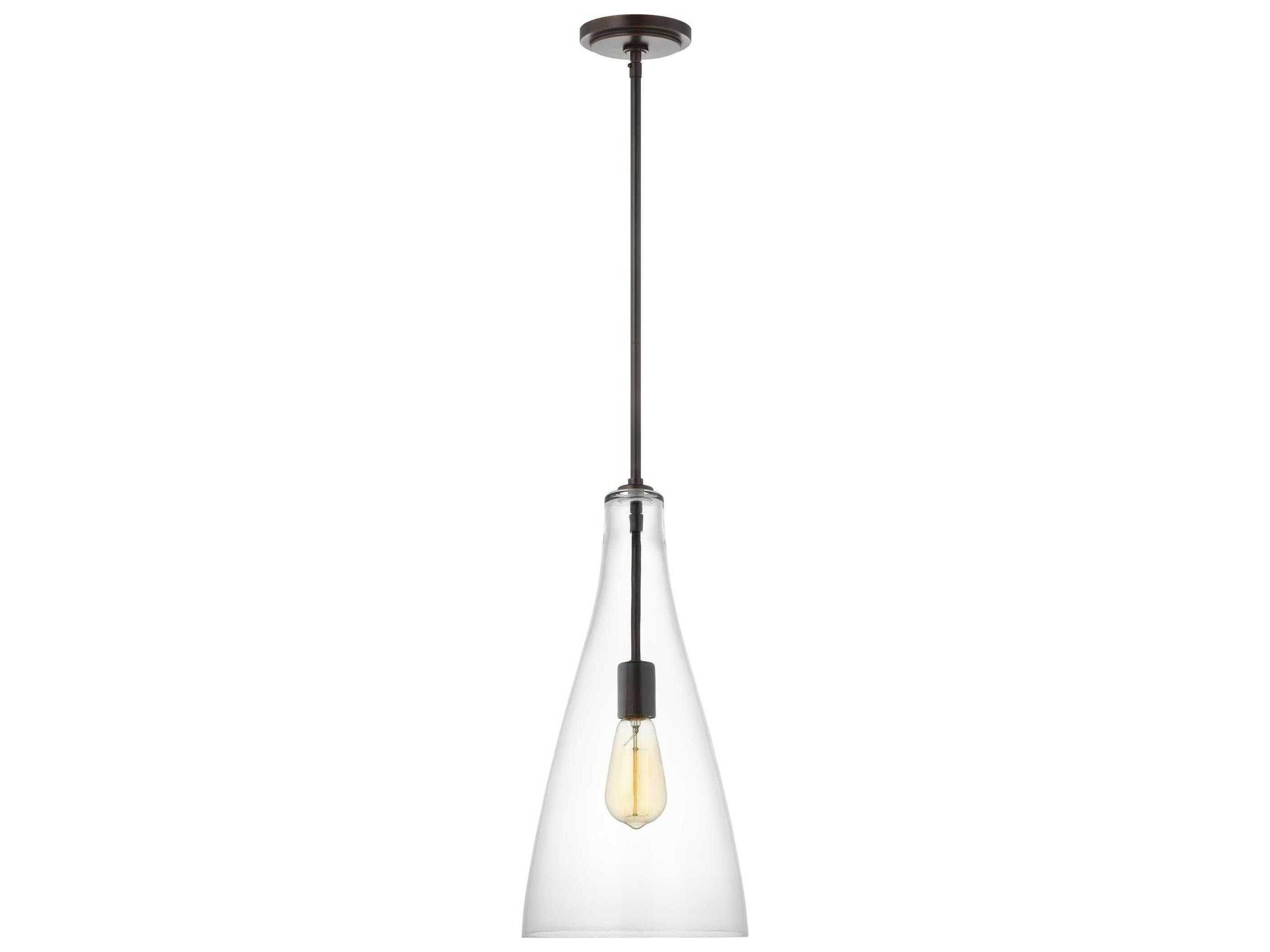 Visual Comfort Studio Arilda 1-Light Bronze Mini Pendant