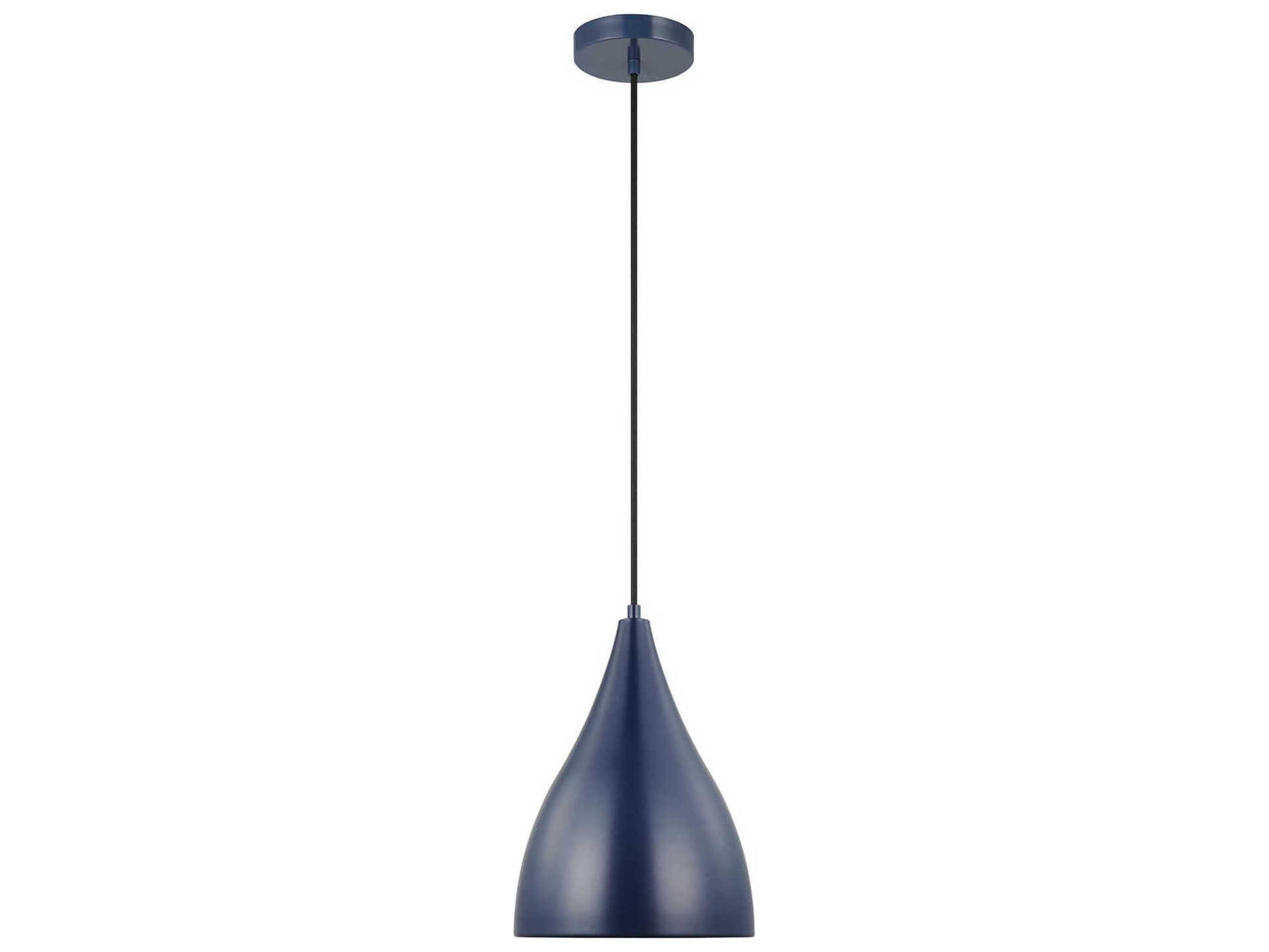 Visual Comfort Studio Oden 1-Light Navy Blue Mini Pendant