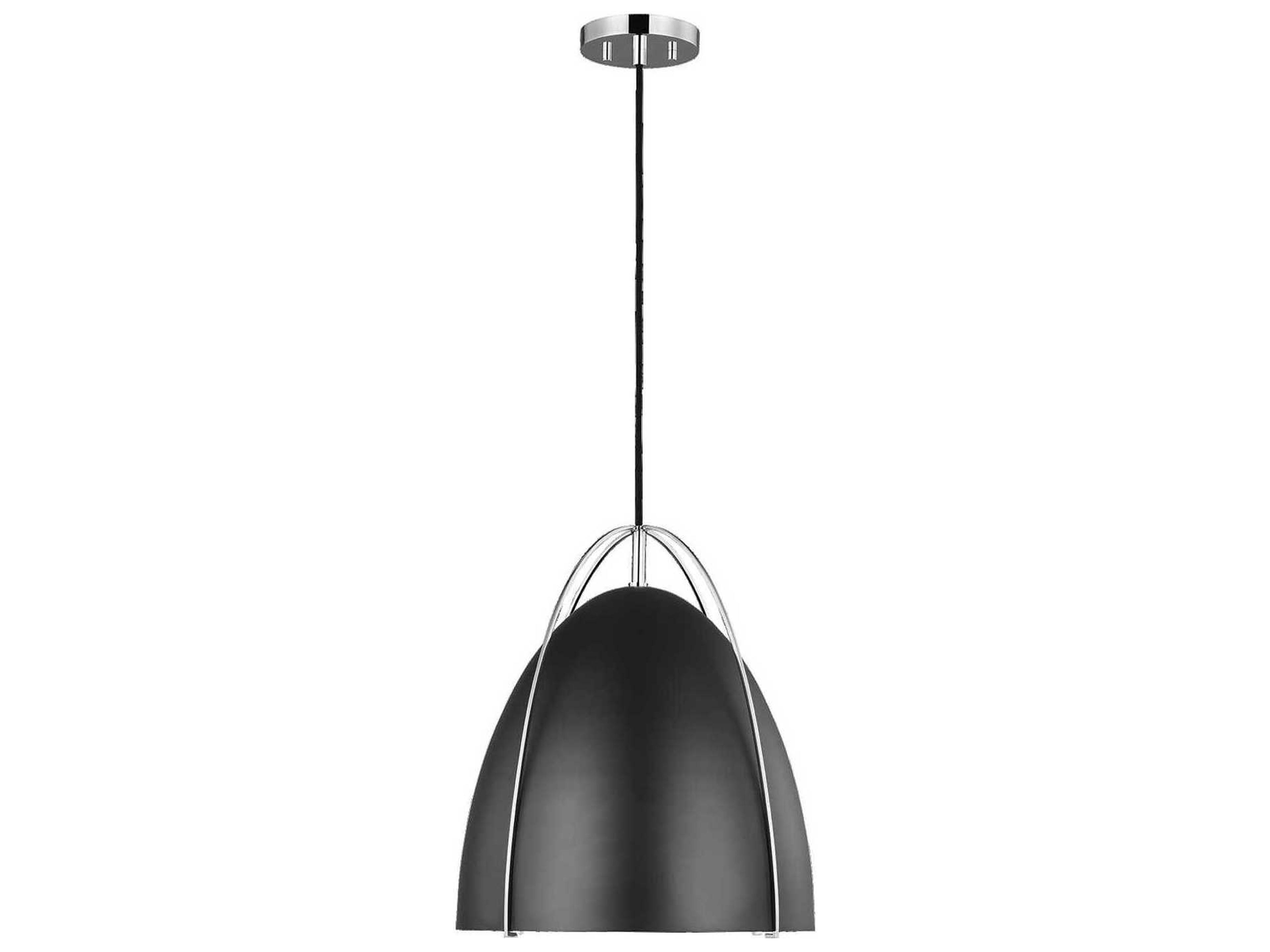 Visual Comfort Studio Norman 1-Light Chrome Pendant