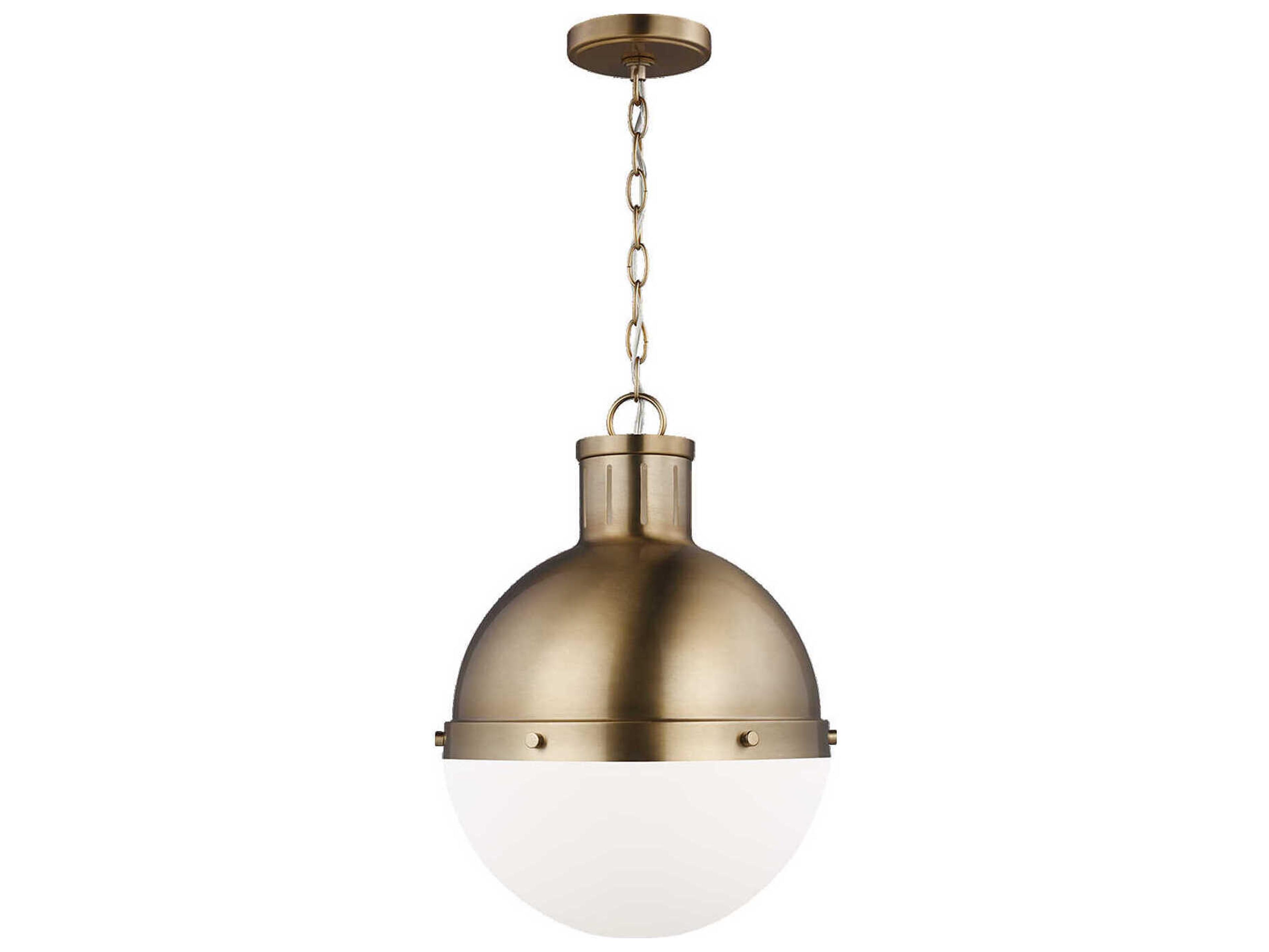 Visual Comfort Studio Hanks 1-Light Satin Brass Globe Pendant