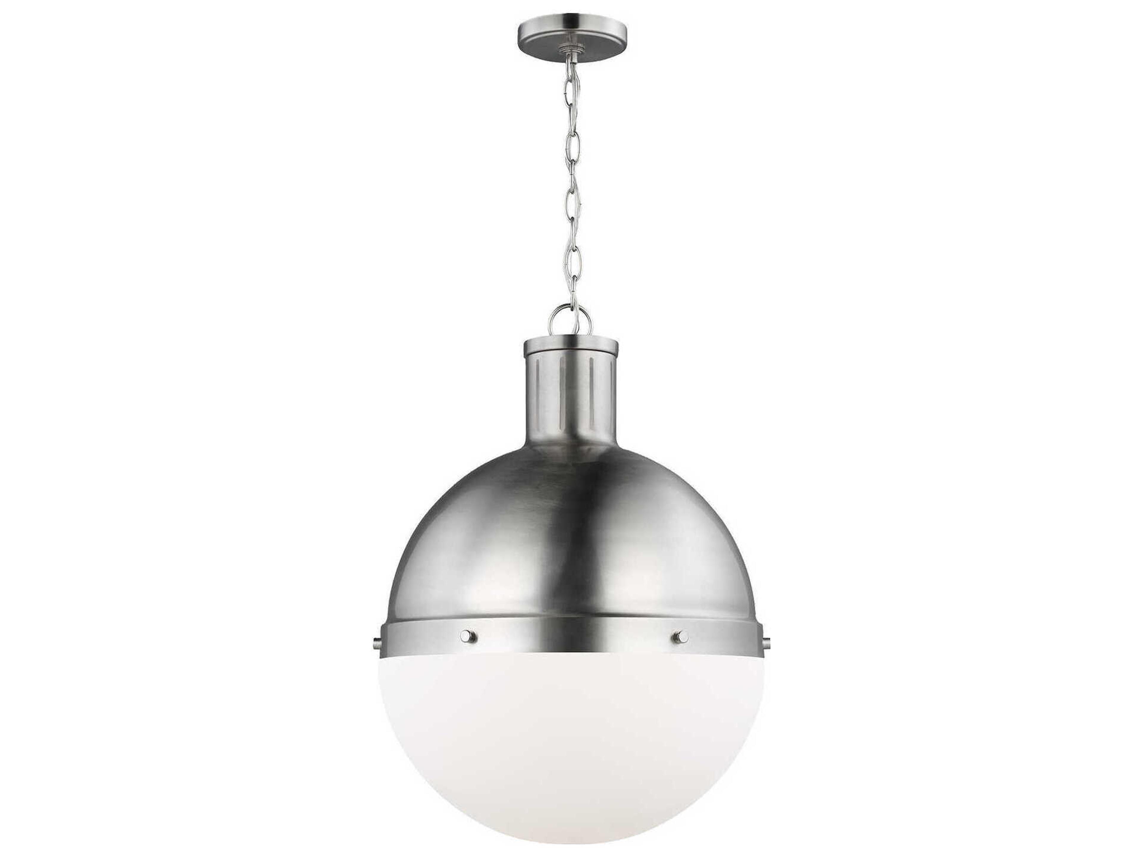 Visual Comfort Studio Hanks 1-Light Brushed Nickel Globe Pendant