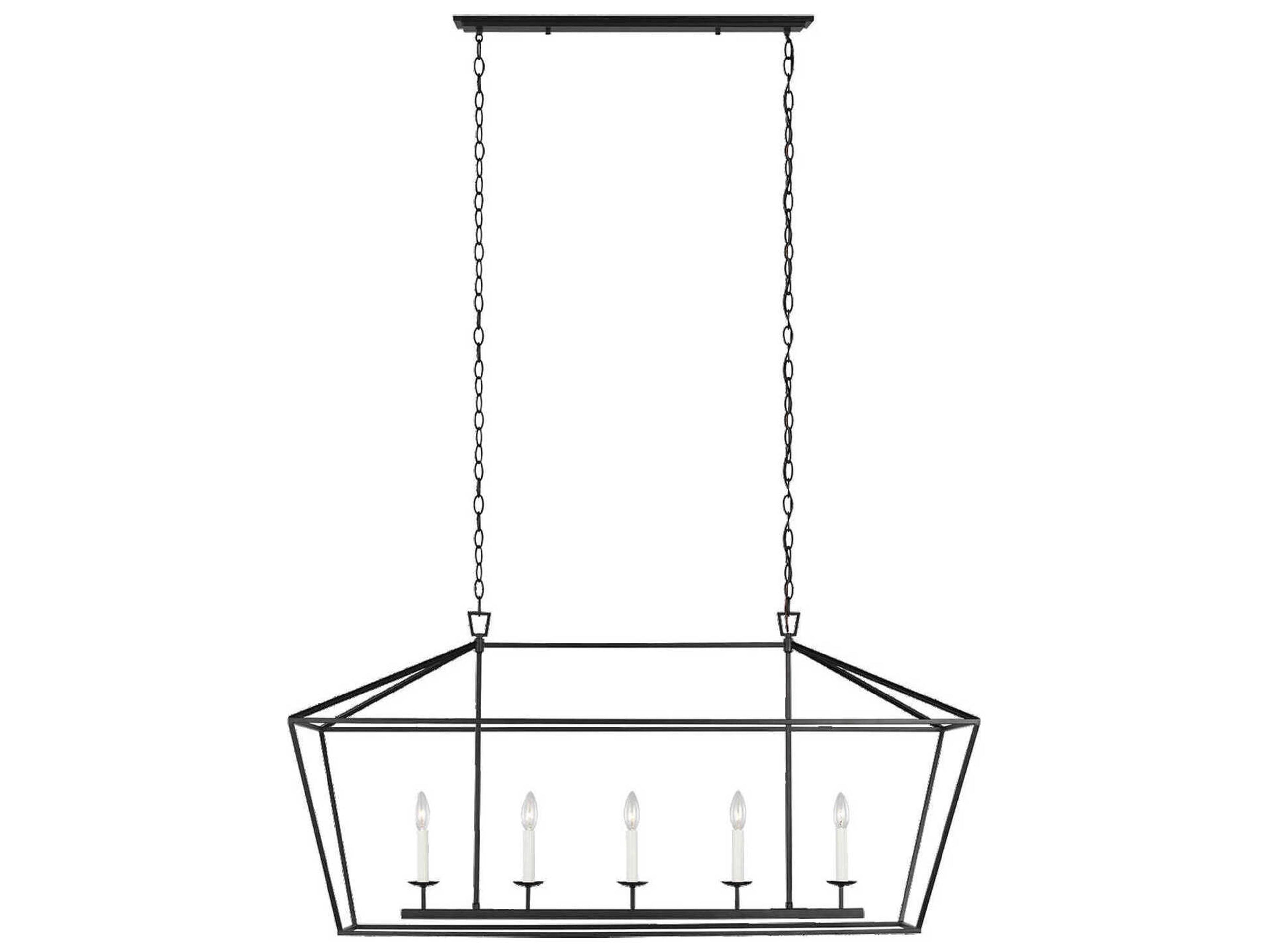 Visual Comfort Studio Dianna 5-Light Midnight Black Lantern Island Pendant