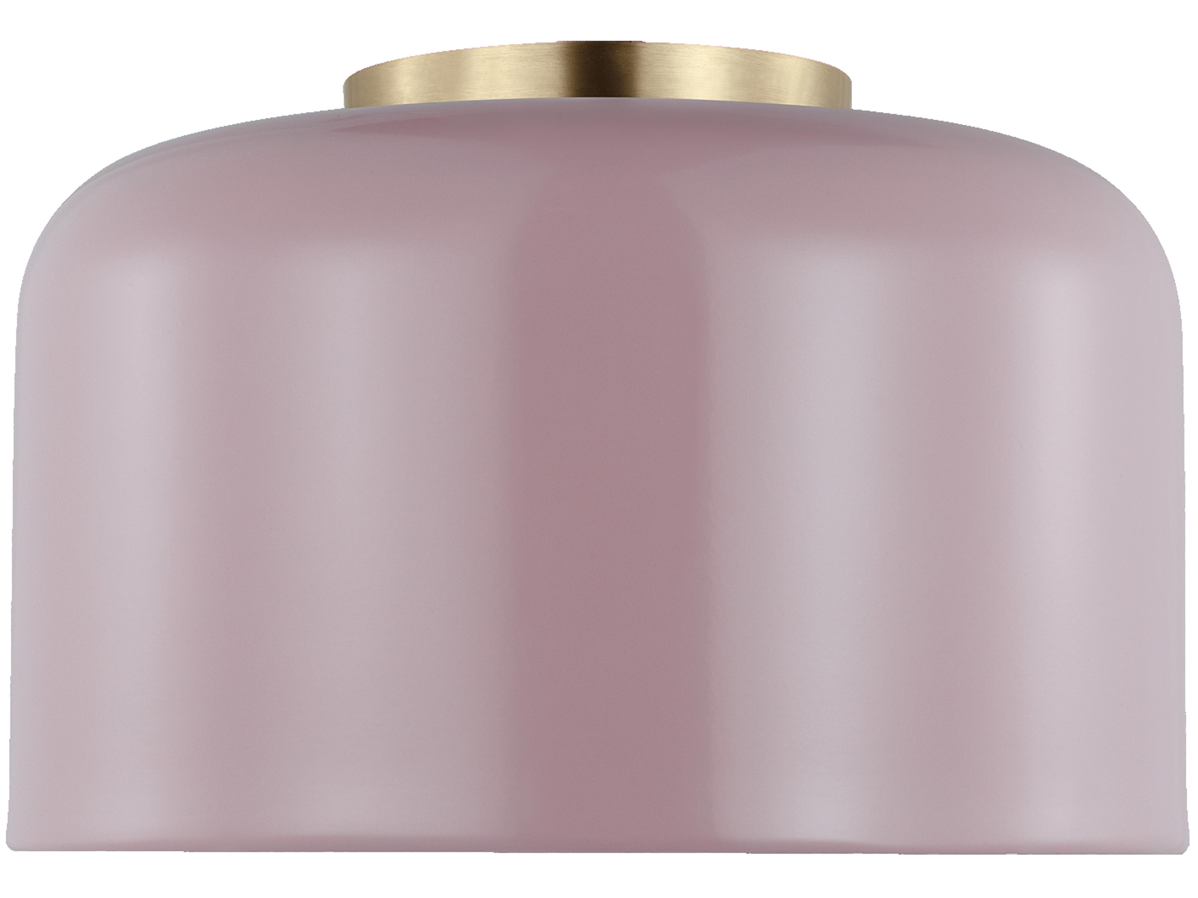 Visual Comfort Studio Malone 1-Light Rose Pink Dome Flush Mount