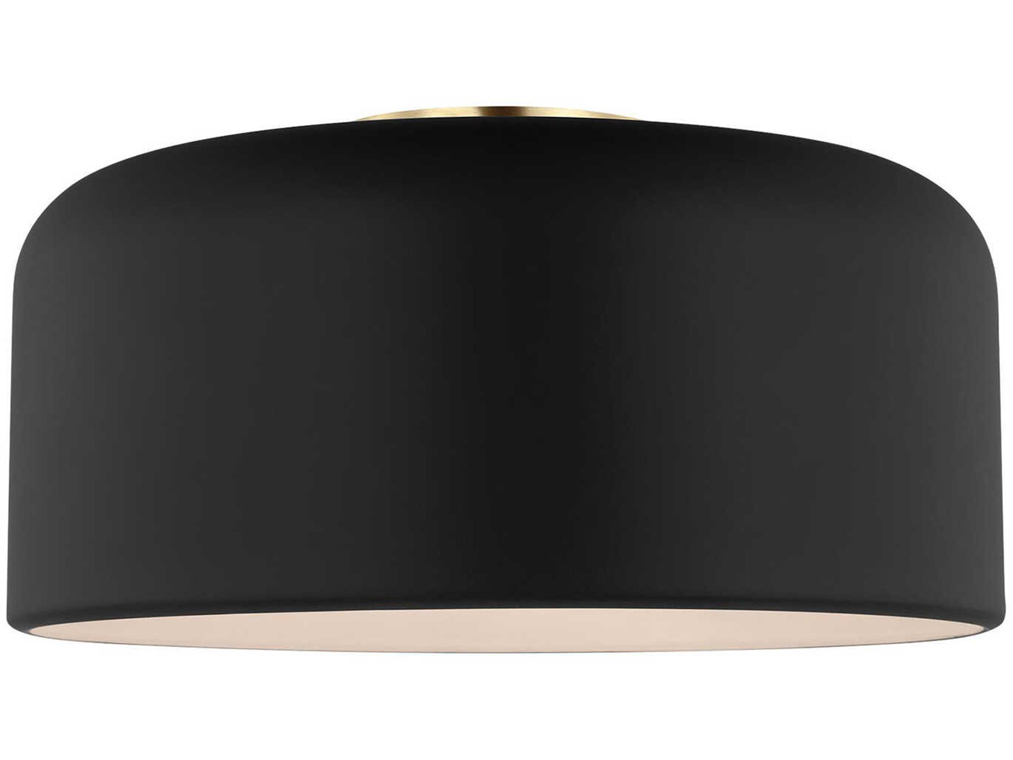 Visual Comfort Studio Malone 1-Light Midnight Black Dome Flush Mount