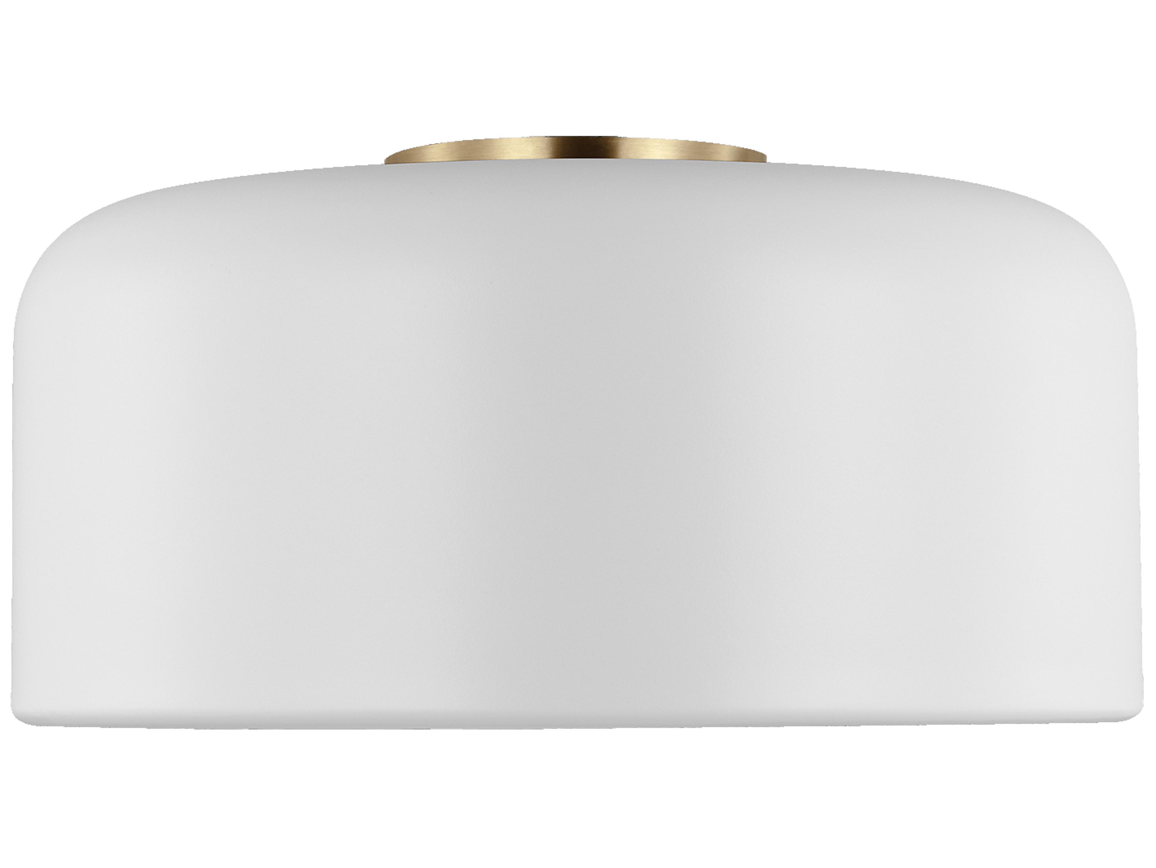 Visual Comfort Studio Malone 1-Light Matte White Dome Flush Mount