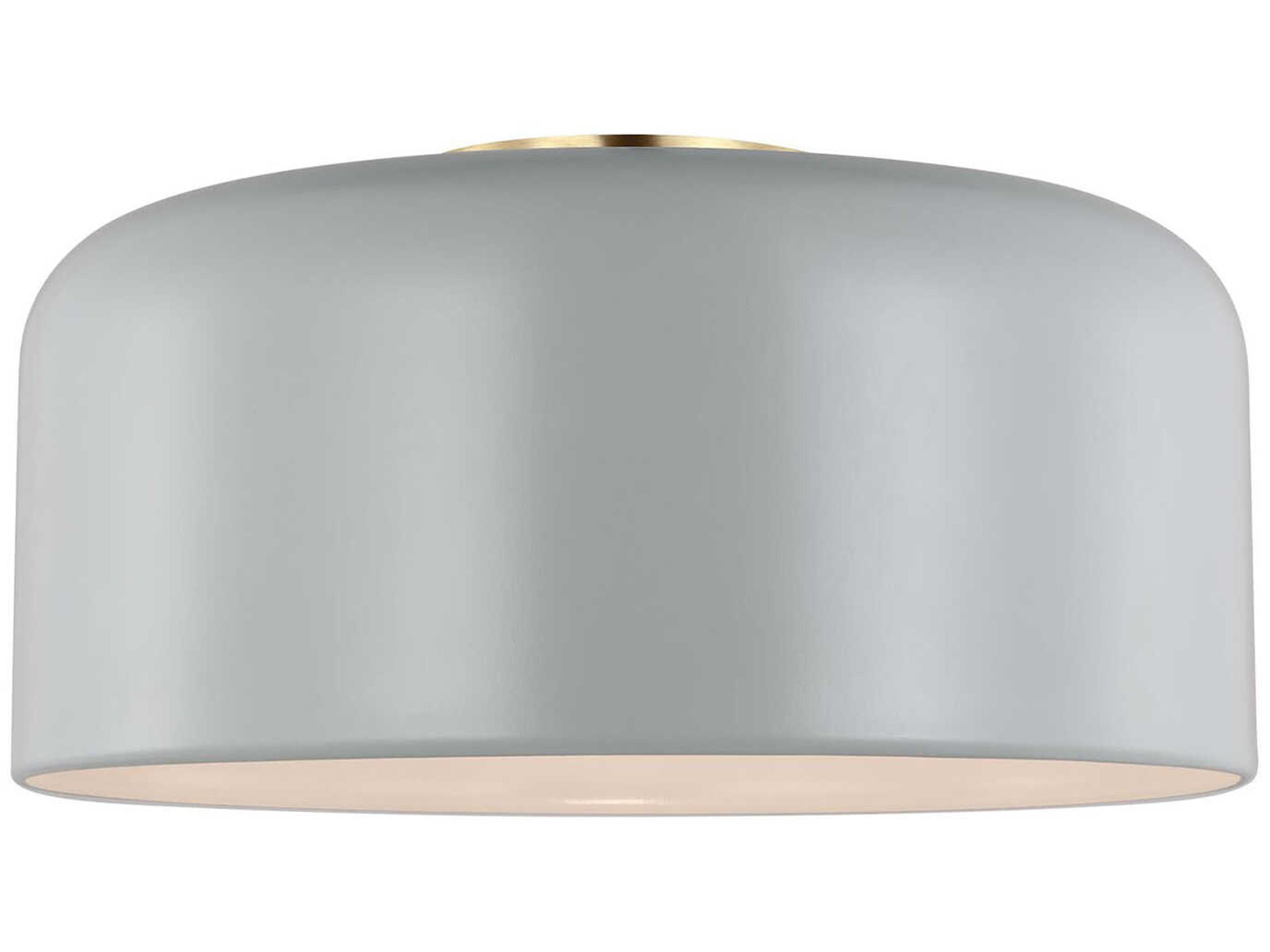 Visual Comfort Studio Malone 1-Light Matte Grey Dome Flush Mount