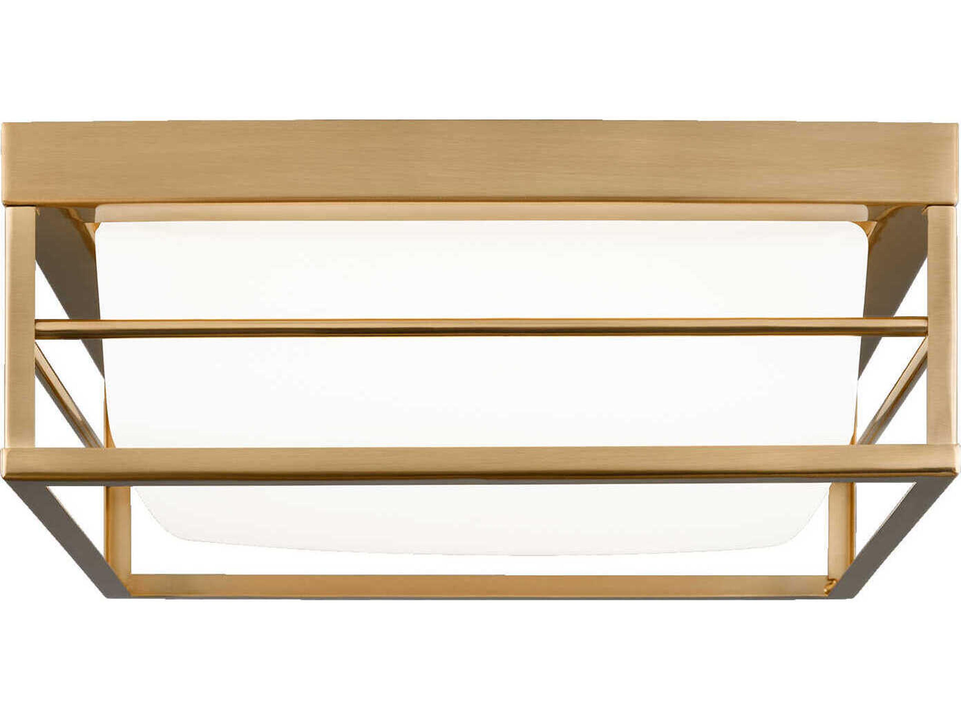 Visual Comfort Studio Dearborn 1-Light Satin Brass Flush Mount