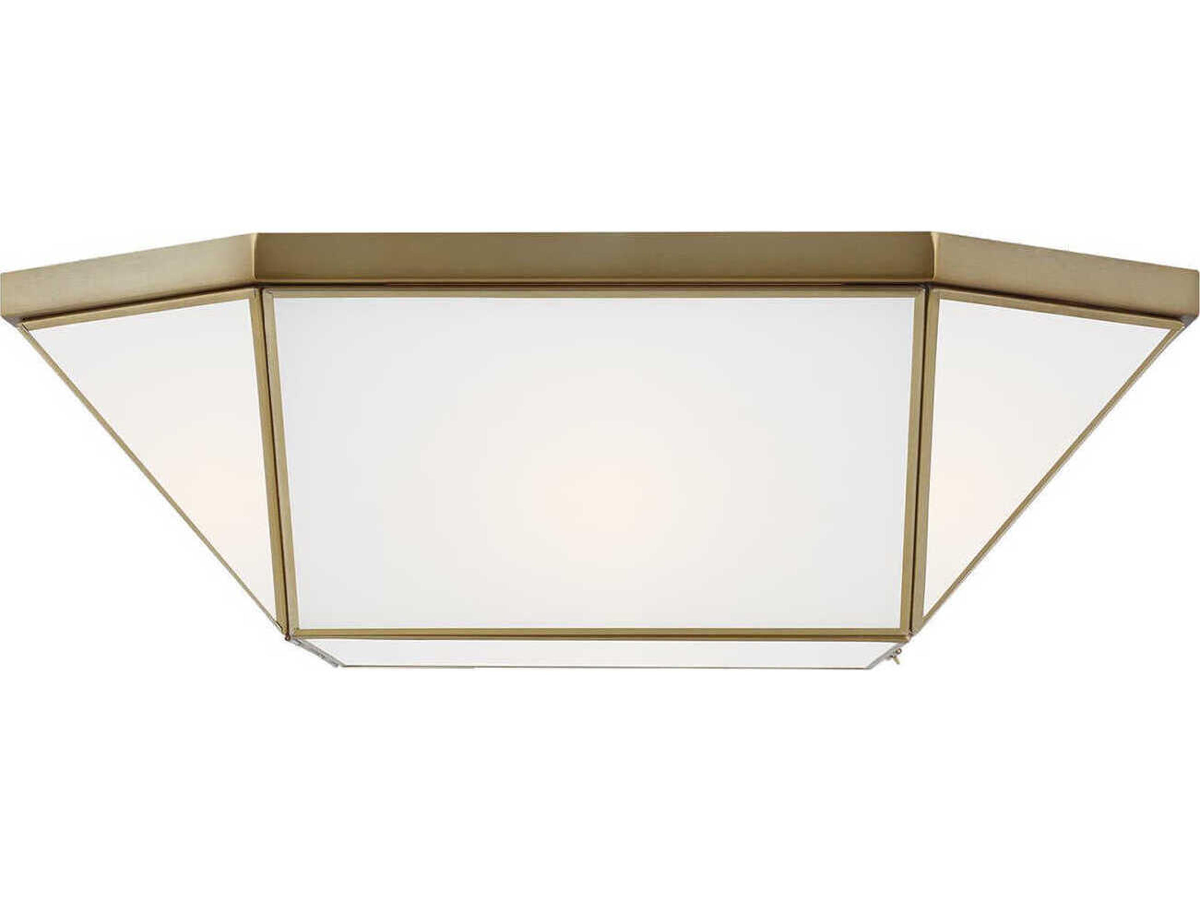 Visual Comfort Studio Morrison 4-Light Satin Brass Geometric Flush Mount