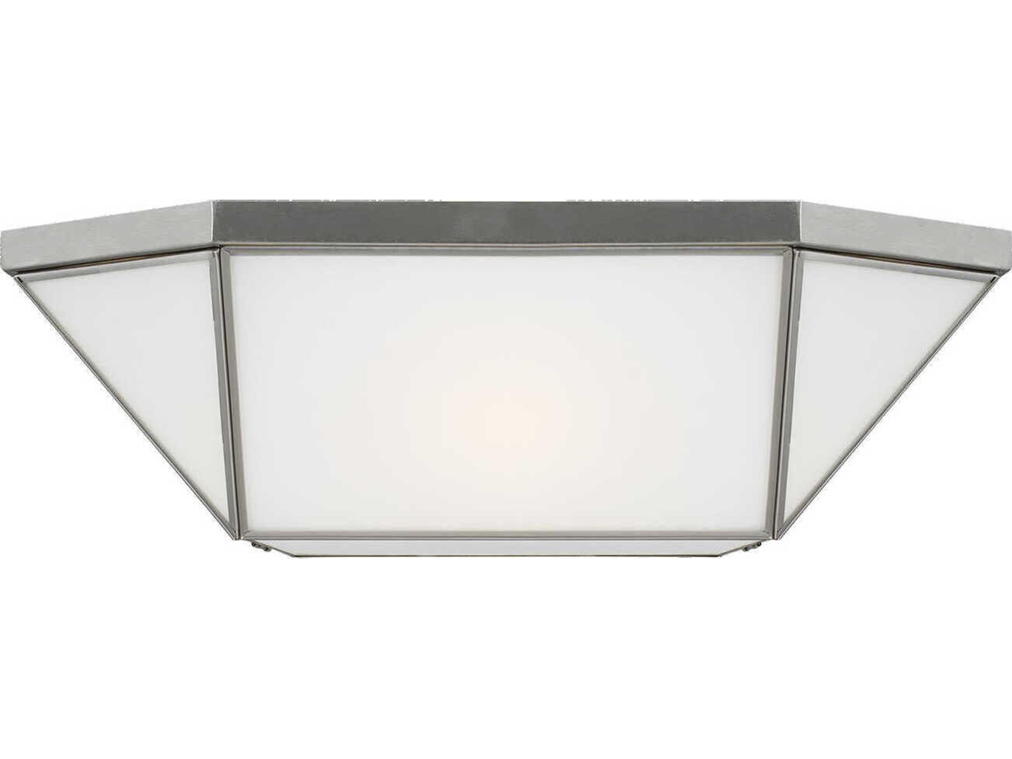 Visual Comfort Studio Morrison 4-Light Brushed Nickel Geometric Flush Mount
