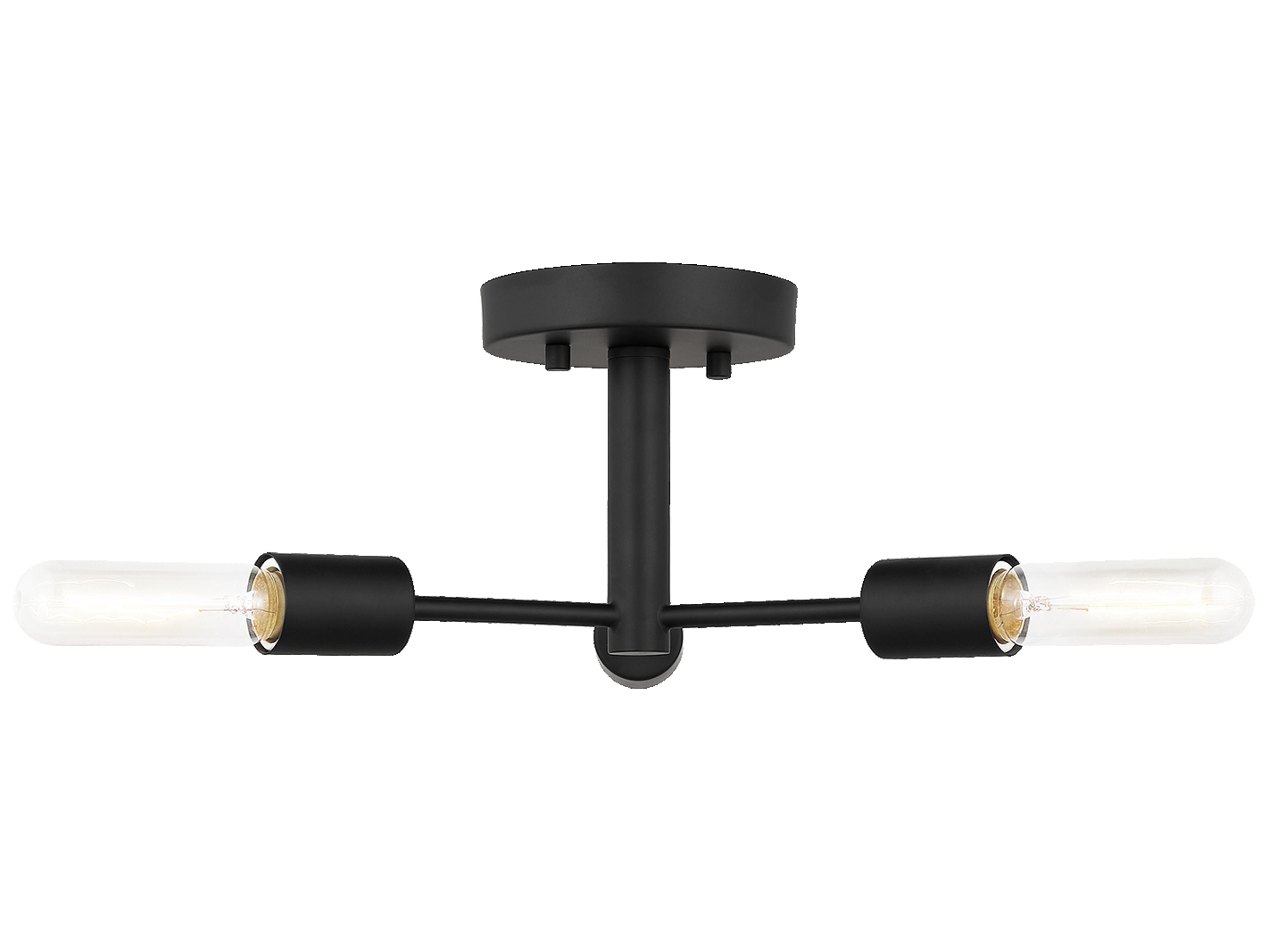 Visual Comfort Studio Axis 3-Light Midnight Black Semi Flush Mount