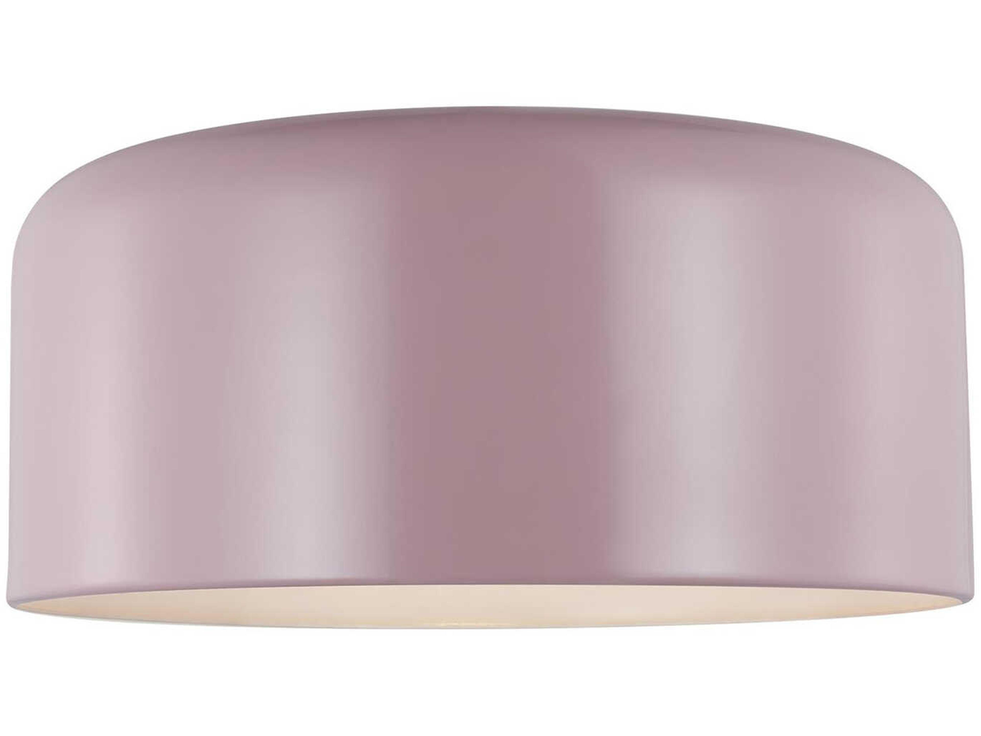Visual Comfort Studio Malone 1-Light Rose Pink Dome Flush Mount